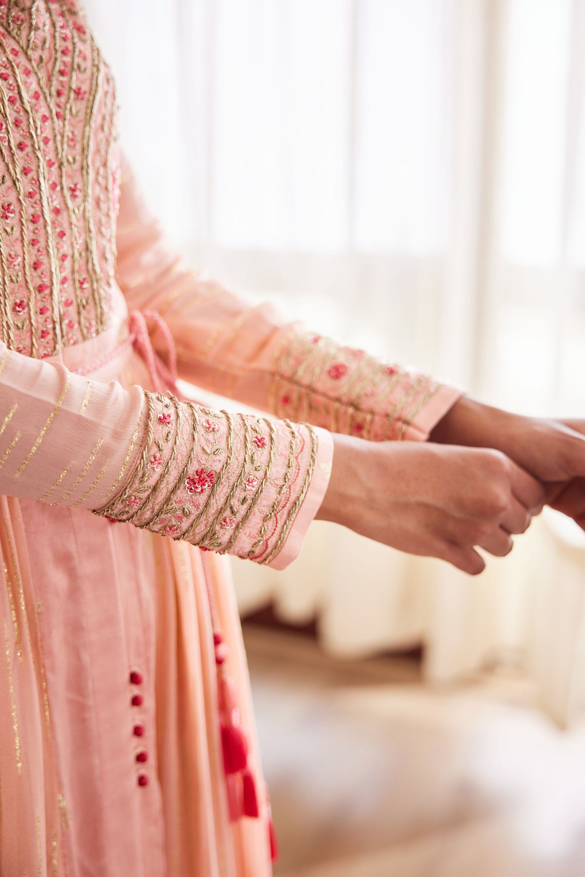 Light Pink Anarkali Set