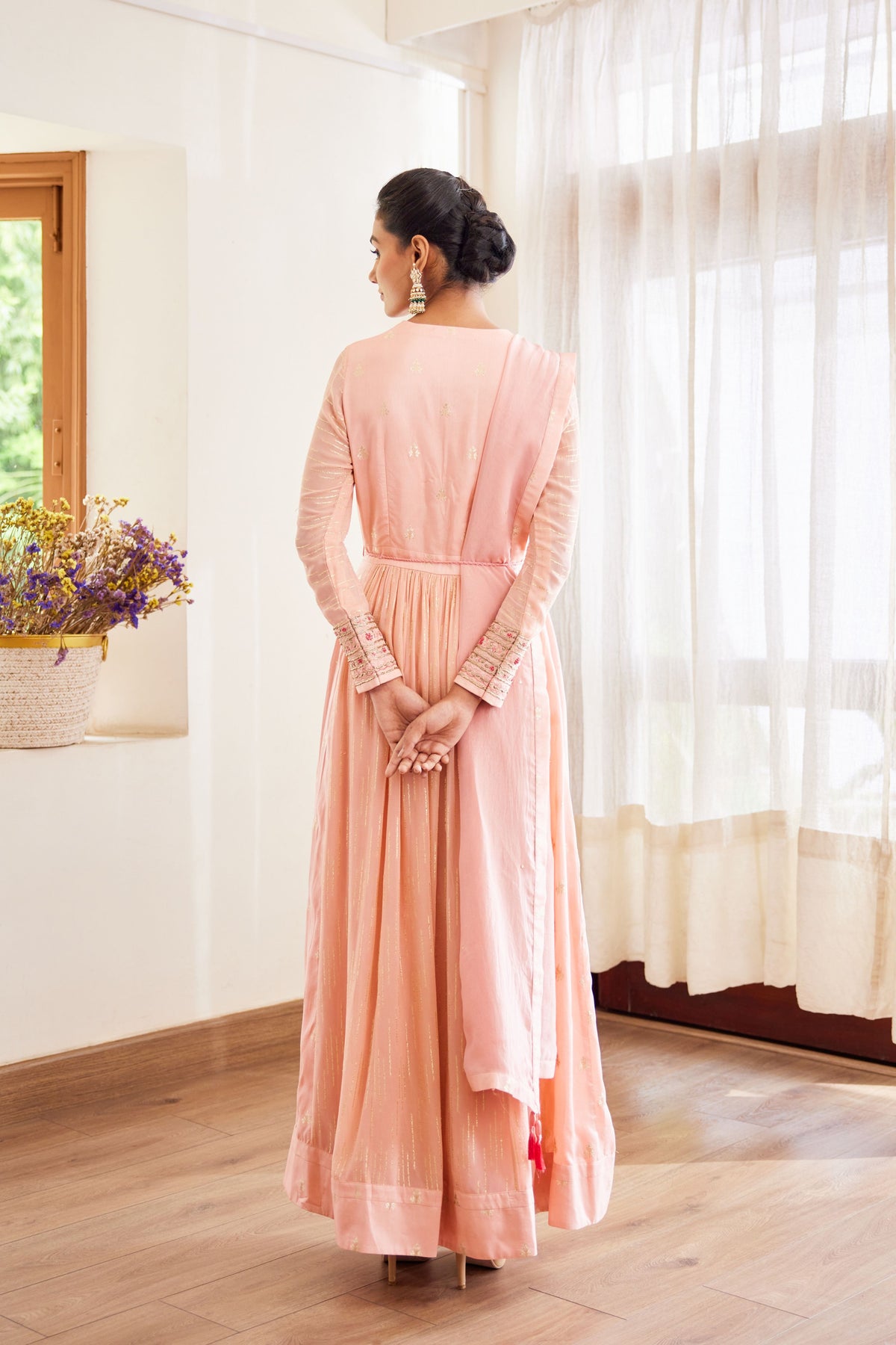 Light Pink Anarkali Set