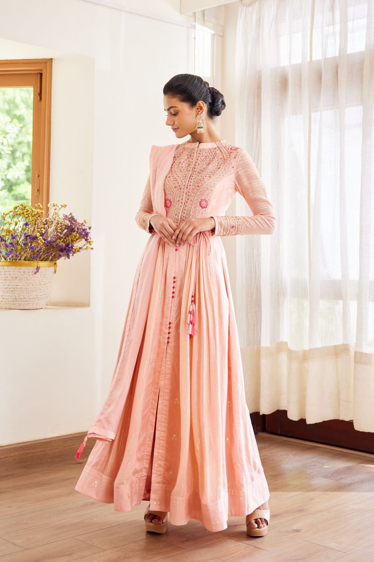 Light Pink Anarkali Set