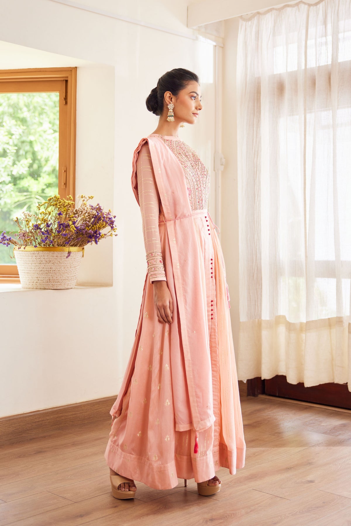 Light Pink Anarkali Set