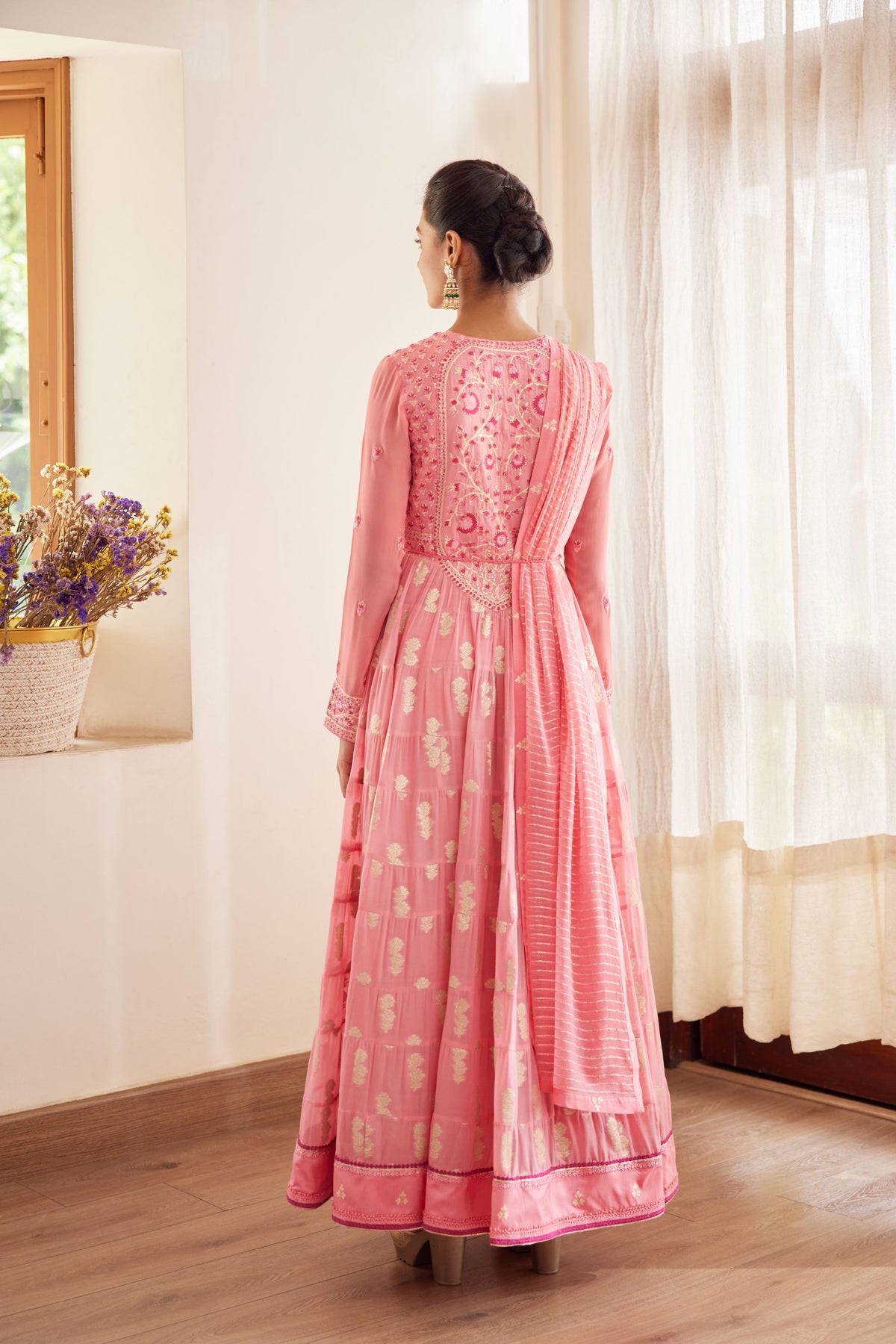 Rosepink Anarkali Set