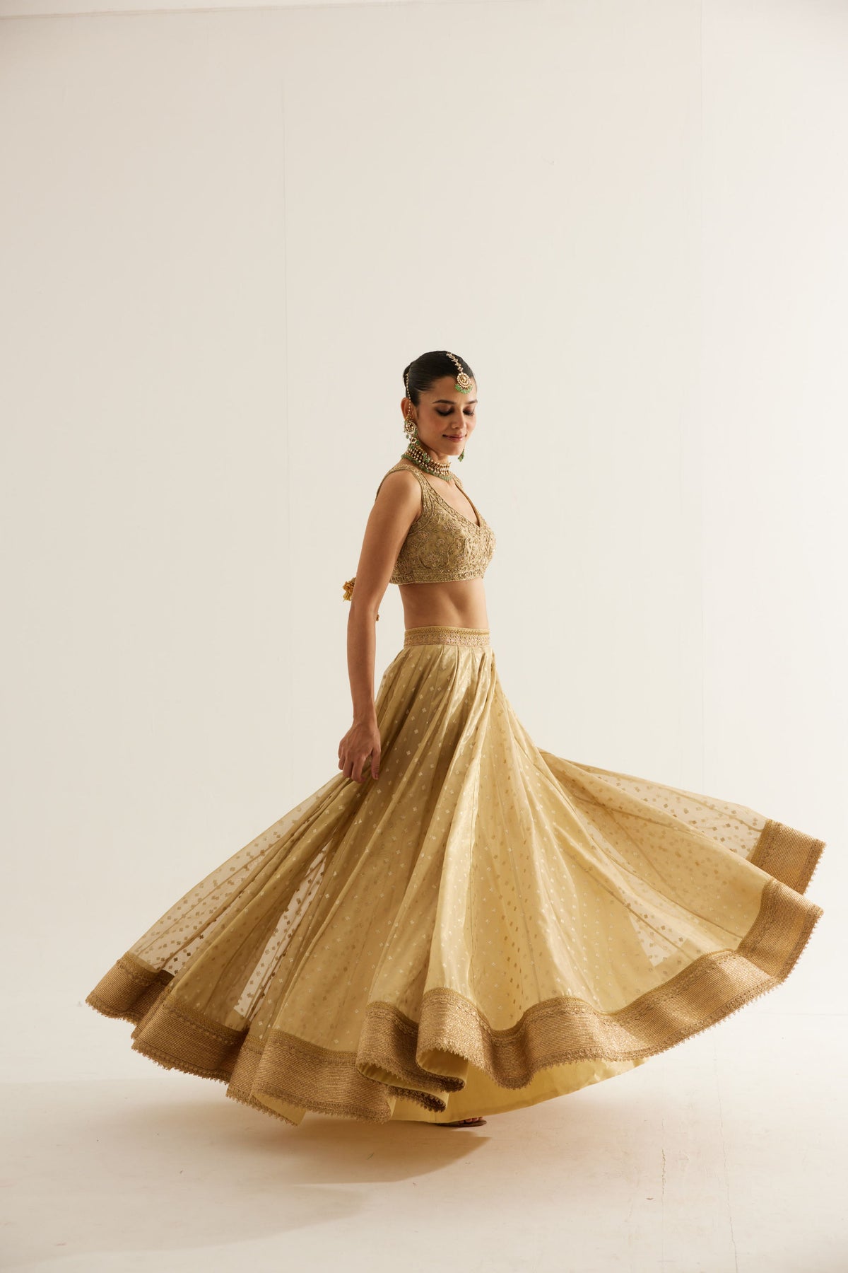 Gold Lehenga Set