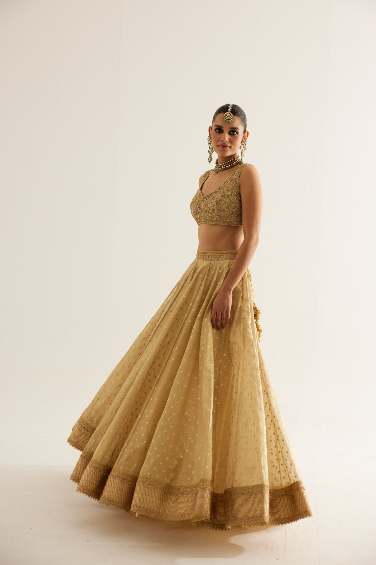 Gold Lehenga Set