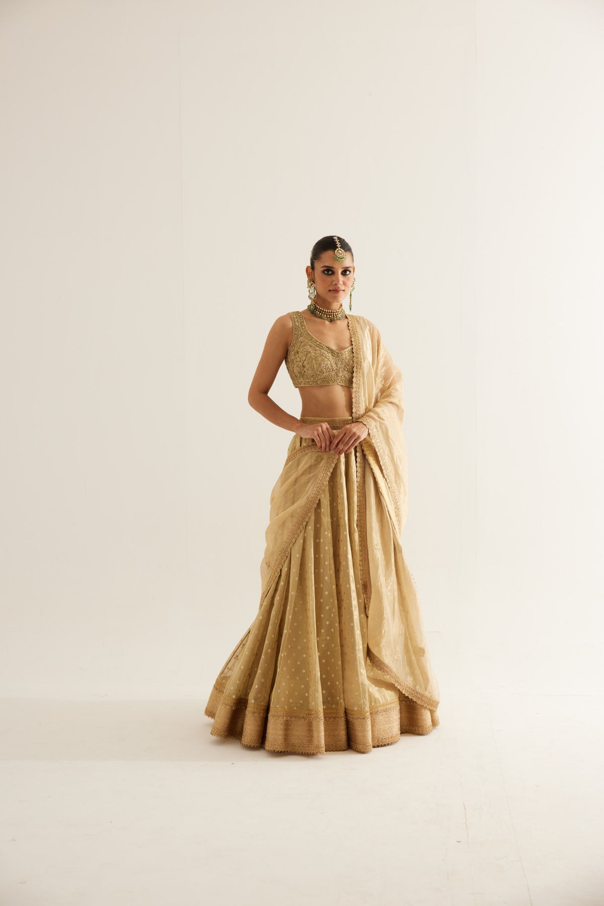 Gold Lehenga Set