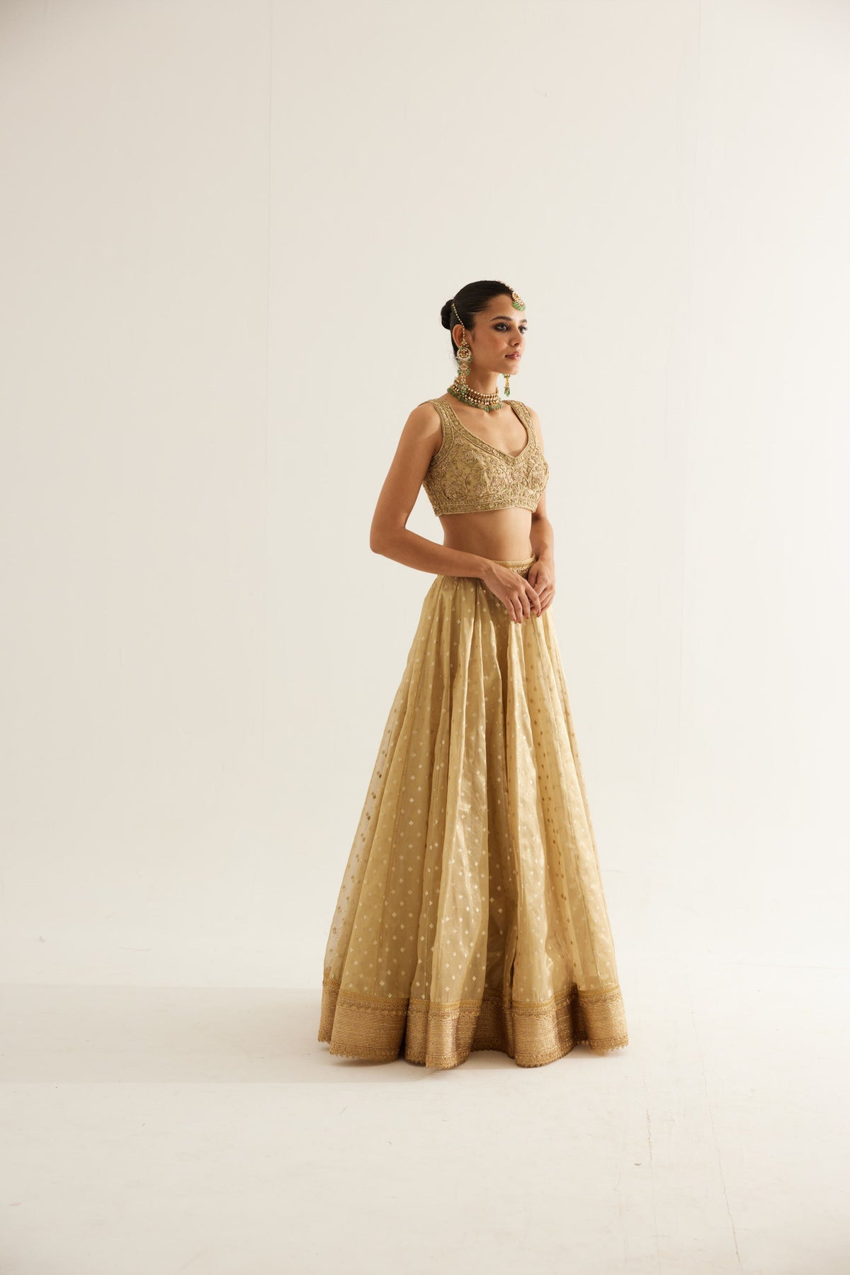 Gold Lehenga Set