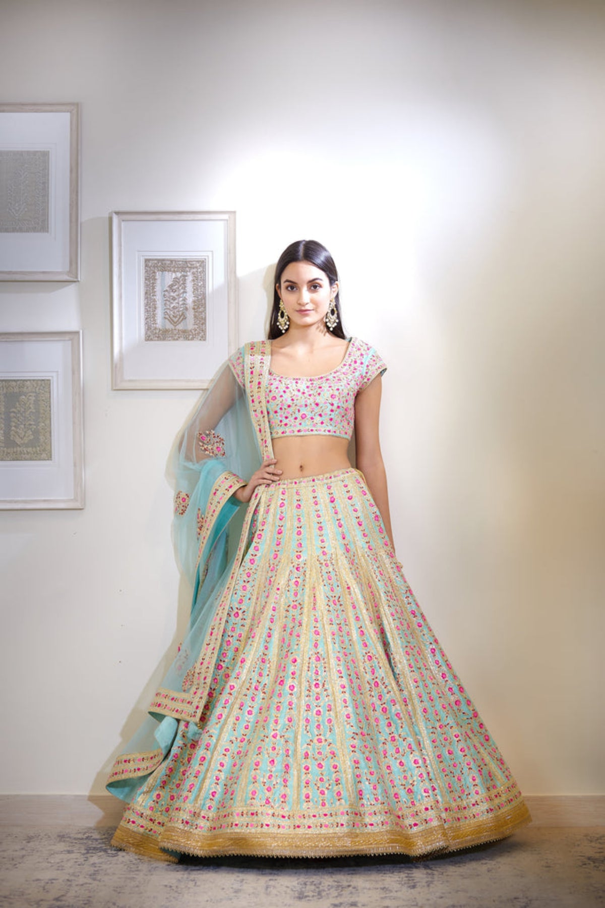 Blue lehenga set