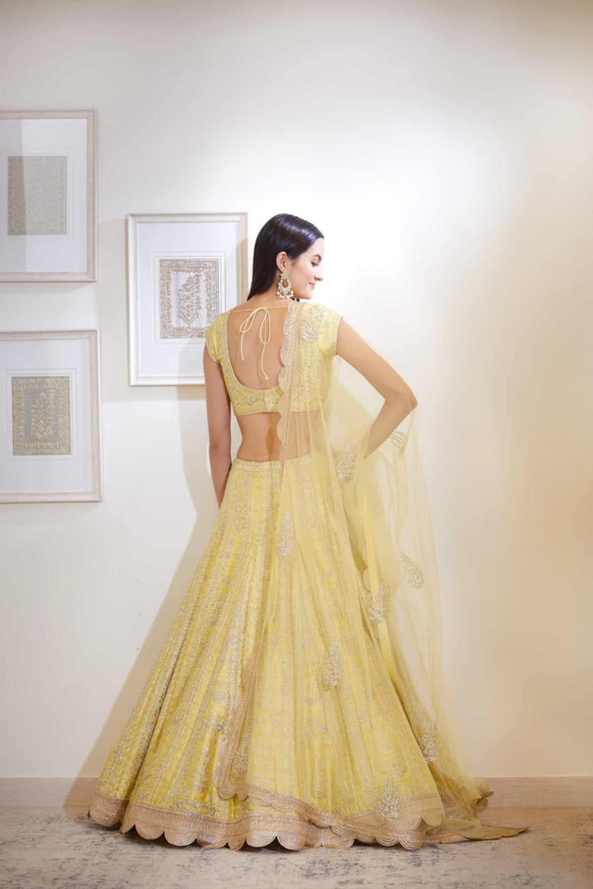 Light yellow lehenga set