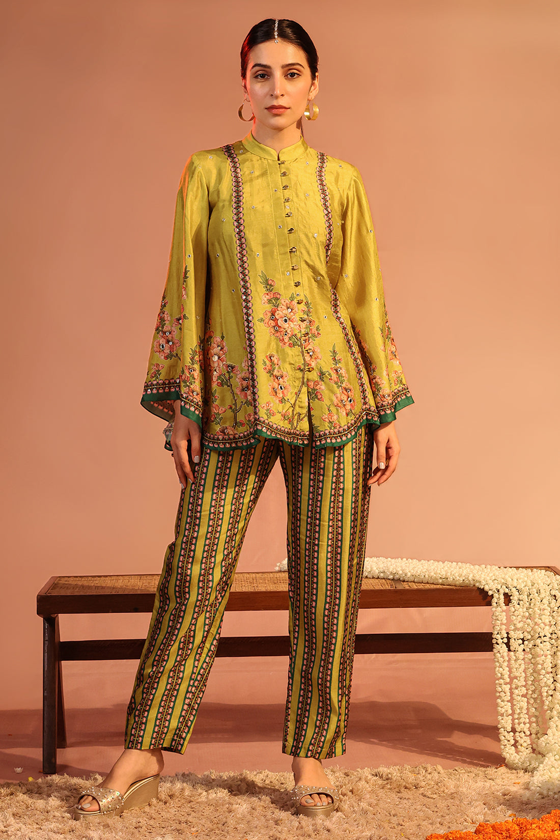 Yellow Tamaya Embroidered Kurta Set