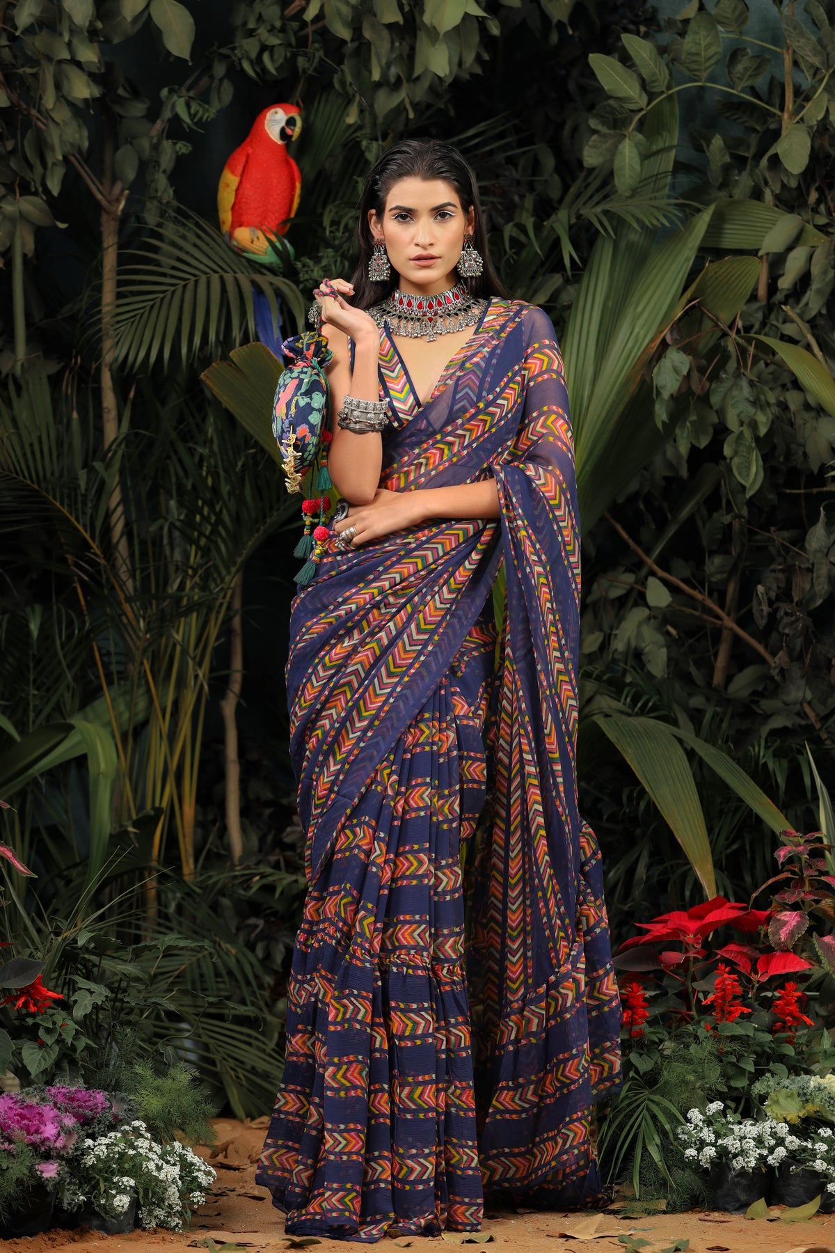 Jhilmil saree set