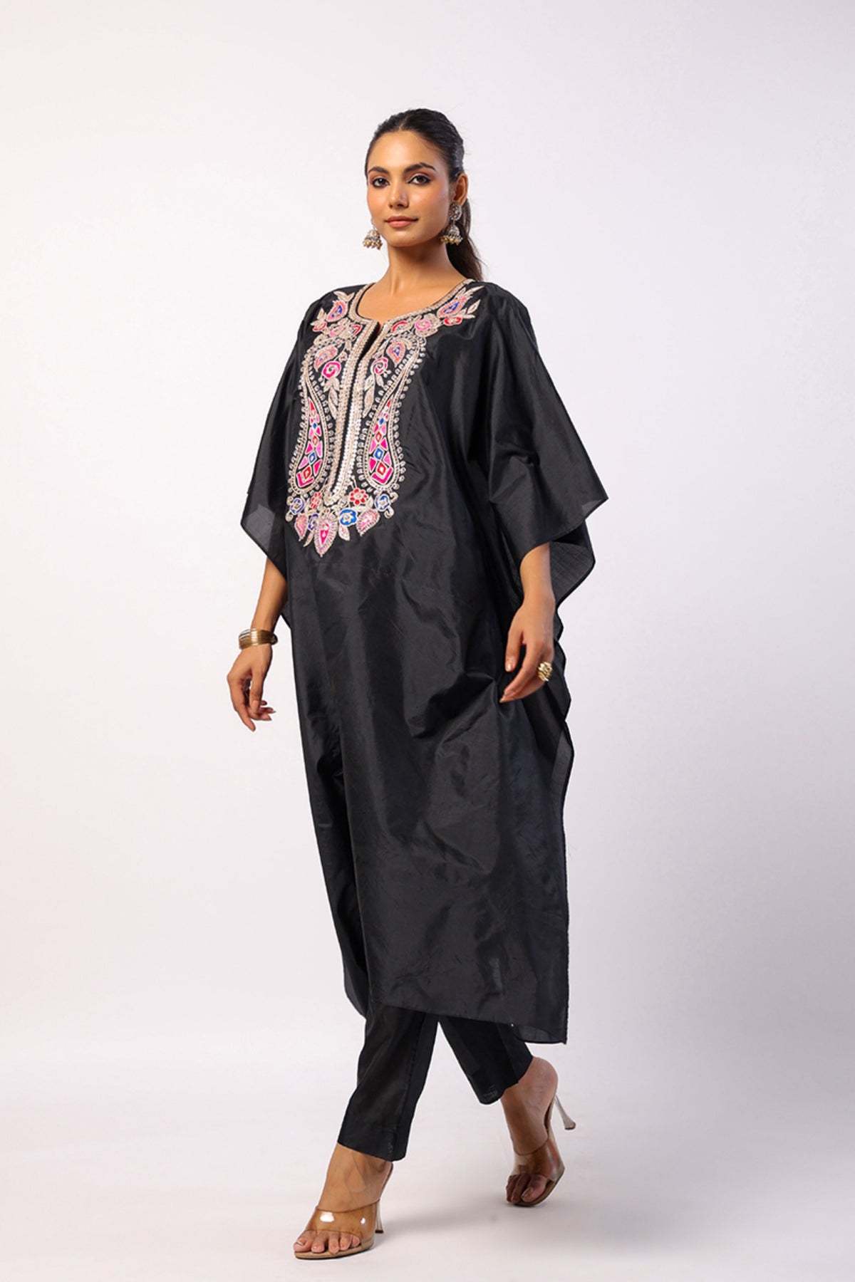 Navratan Black Kaftan Set