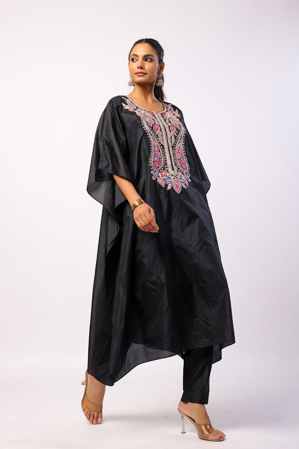 Navratan Black Kaftan Set