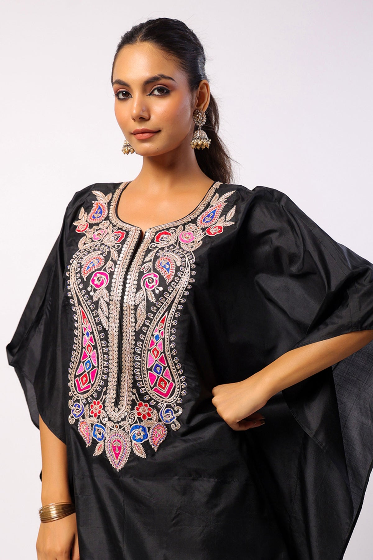 Navratan Black Kaftan Set