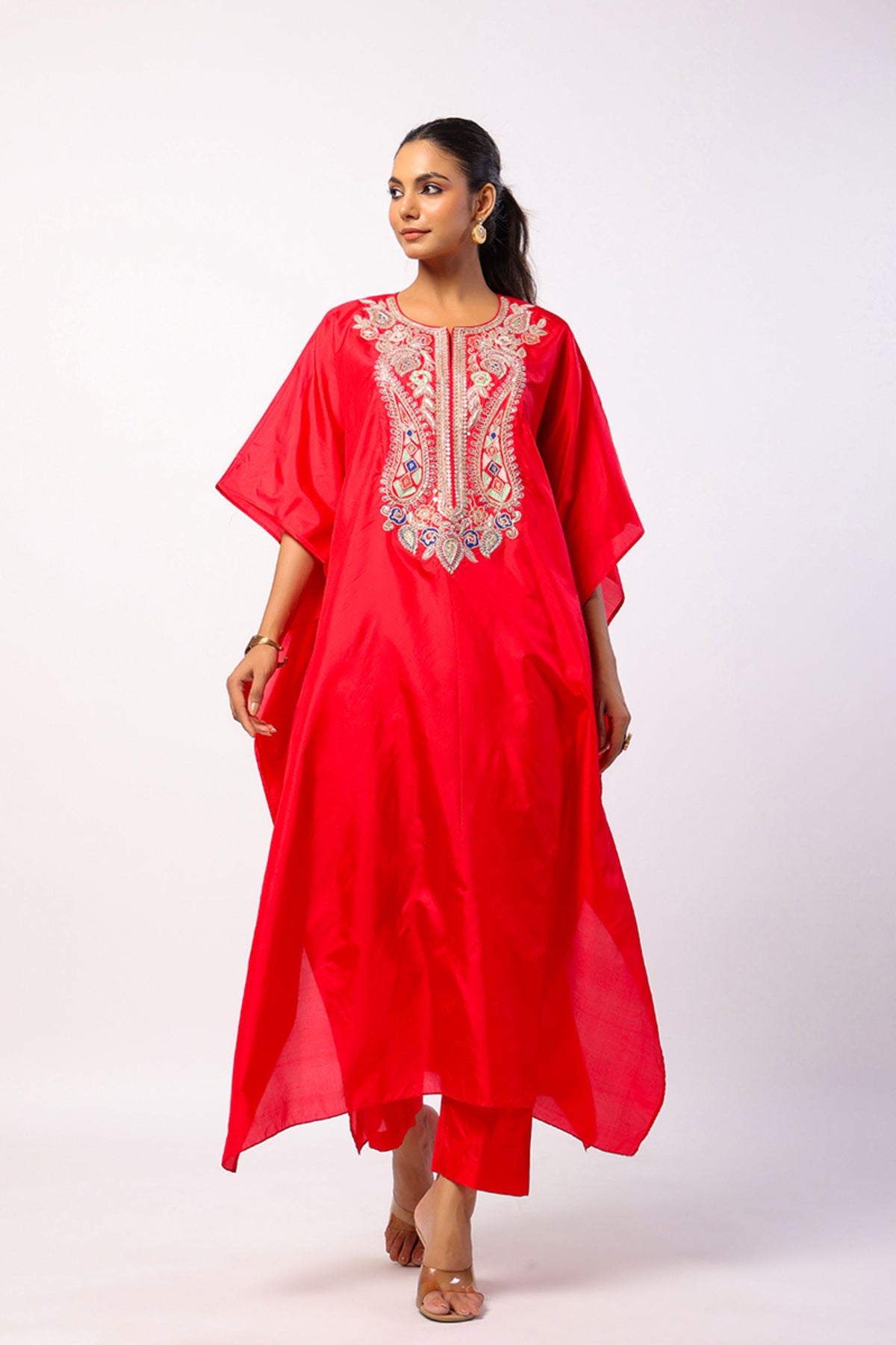 Navratan Red Kaftan Set