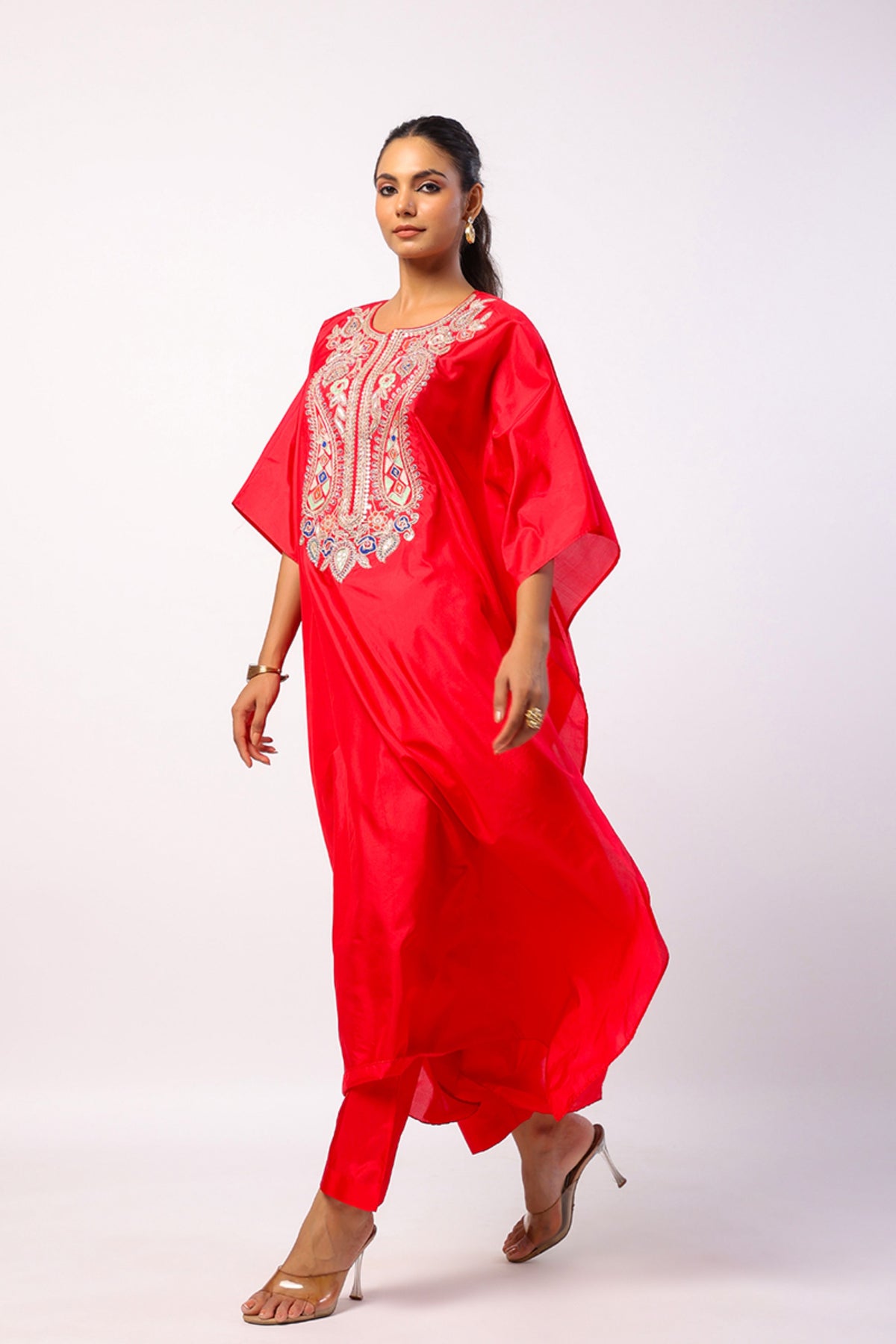 Navratan Red Kaftan Set