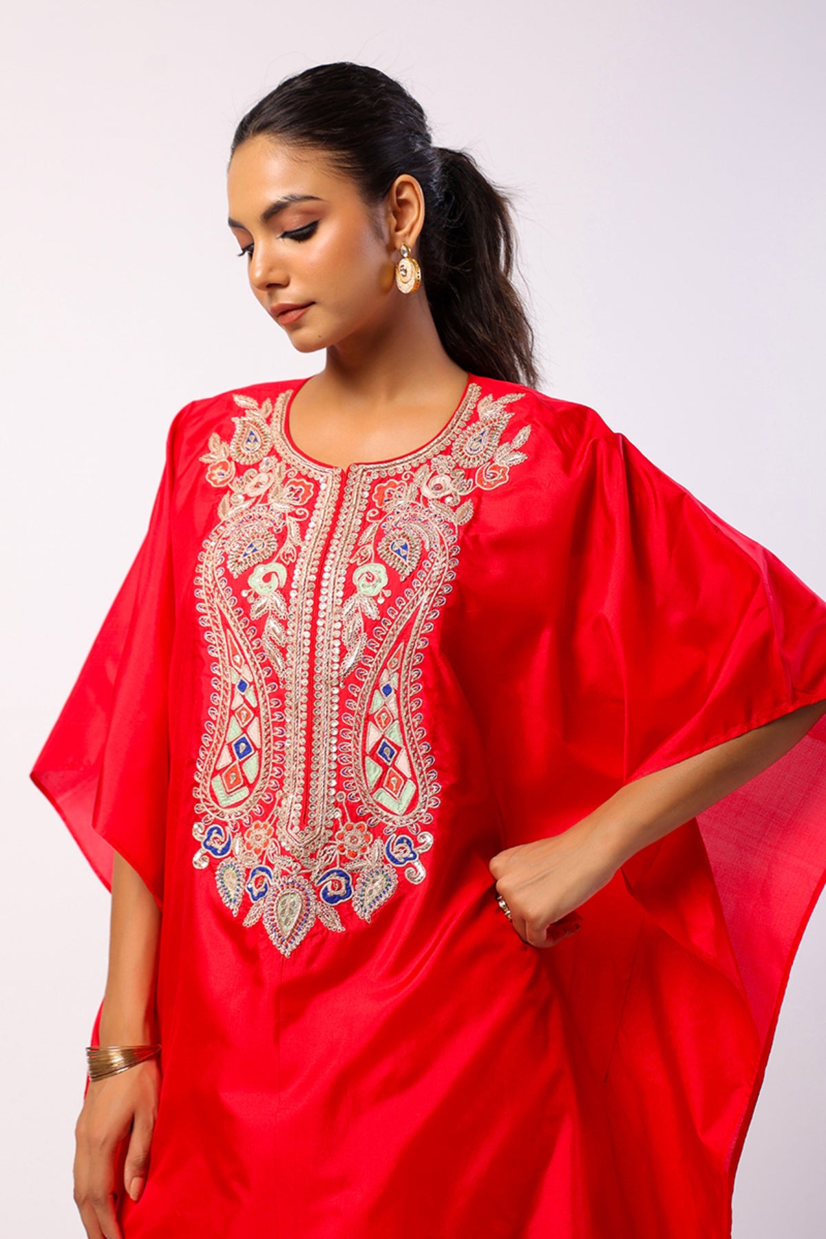 Navratan Red Kaftan Set