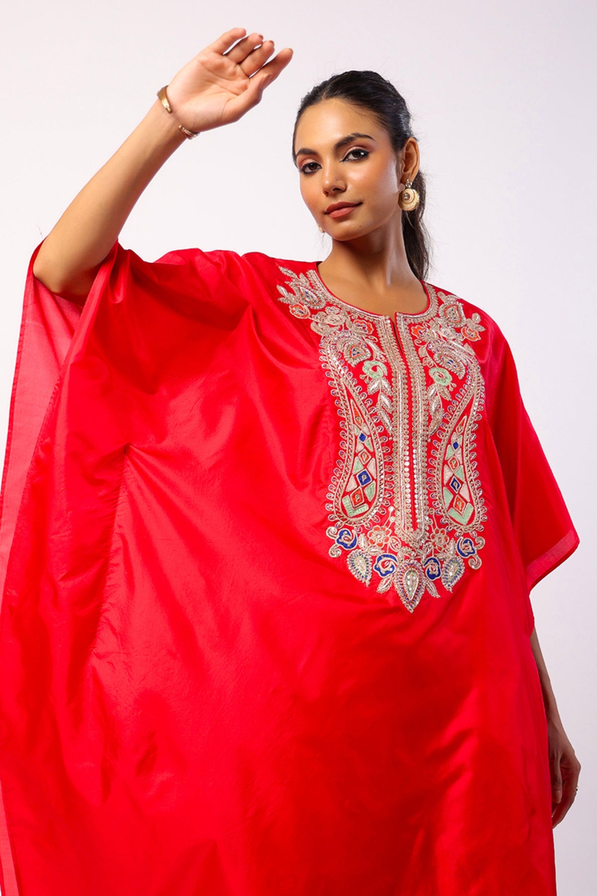 Navratan Red Kaftan Set