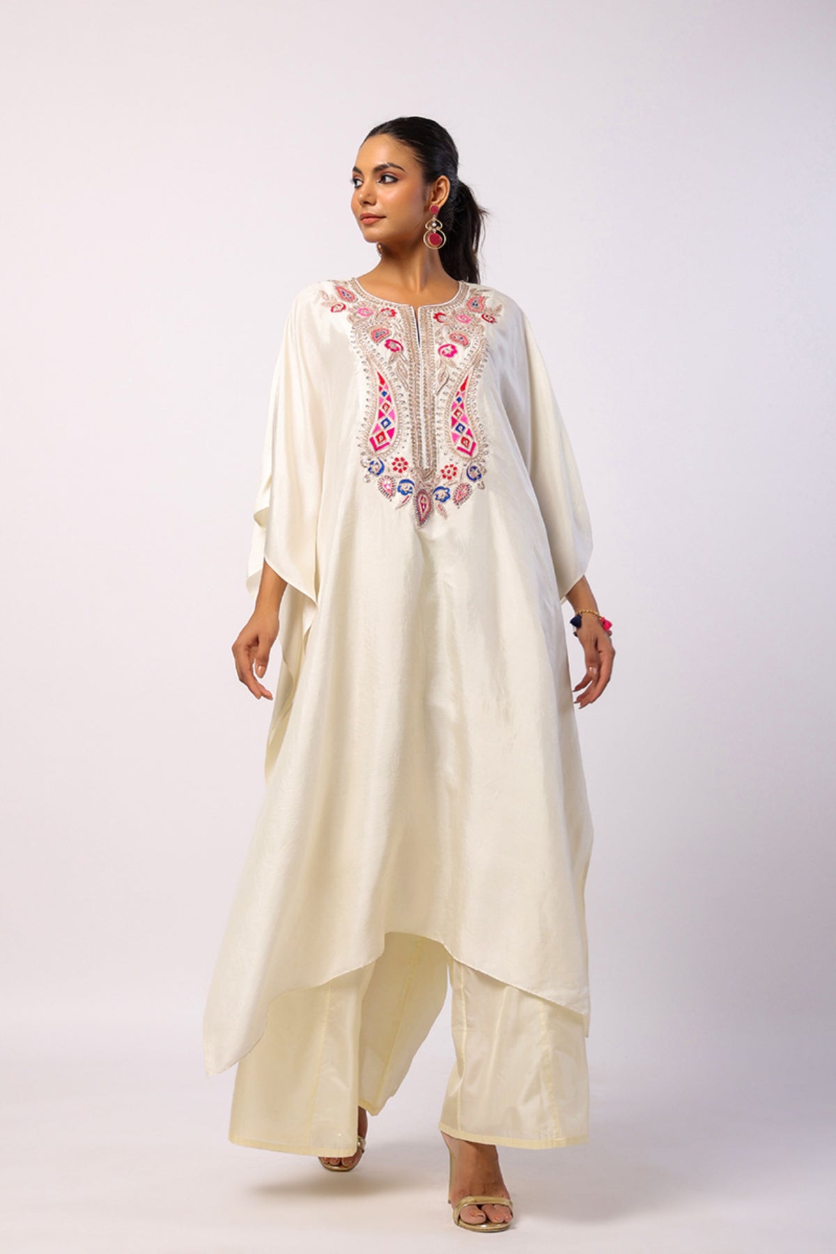 Navratan Ivory Kaftan Set