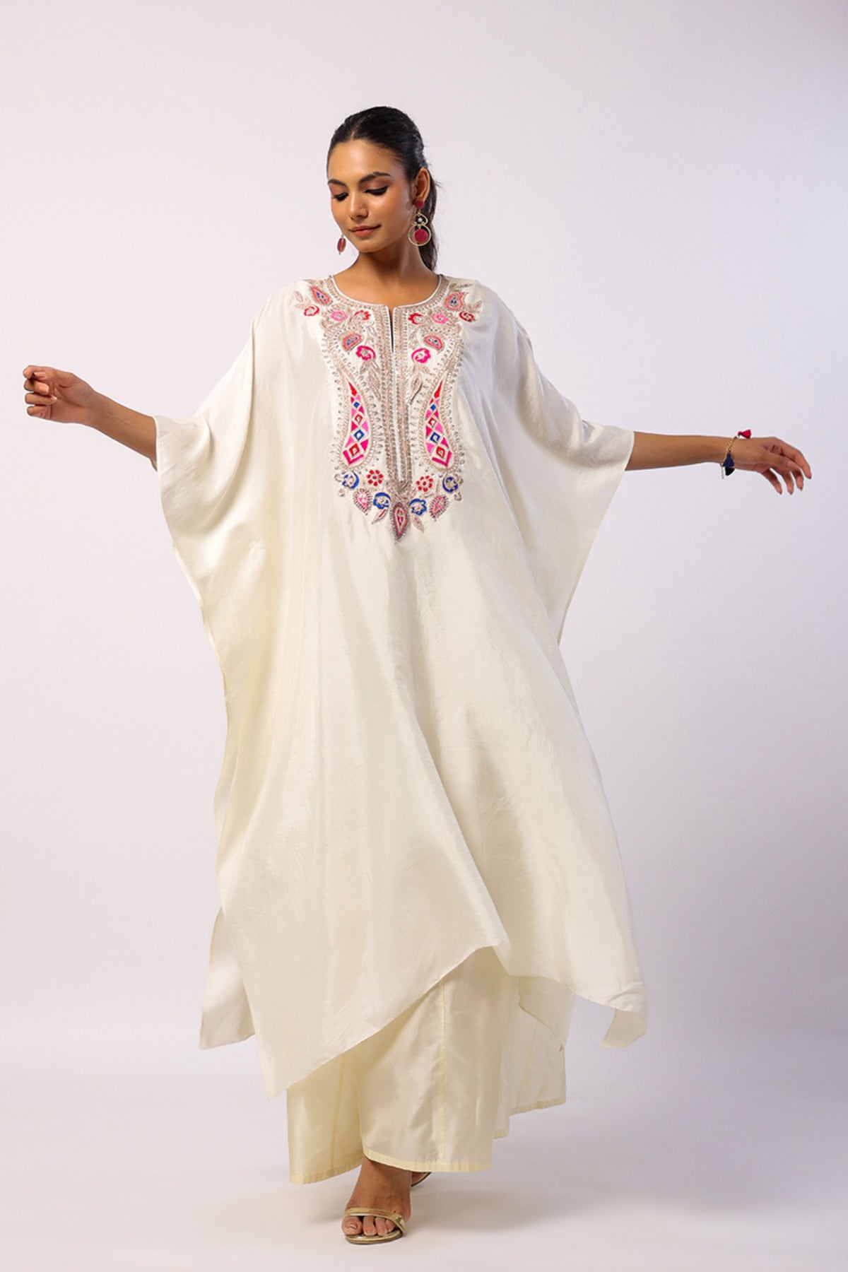 Navratan Ivory Kaftan Set