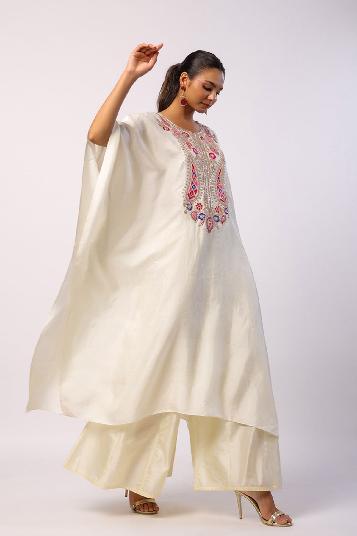 Navratan Ivory Kaftan Set