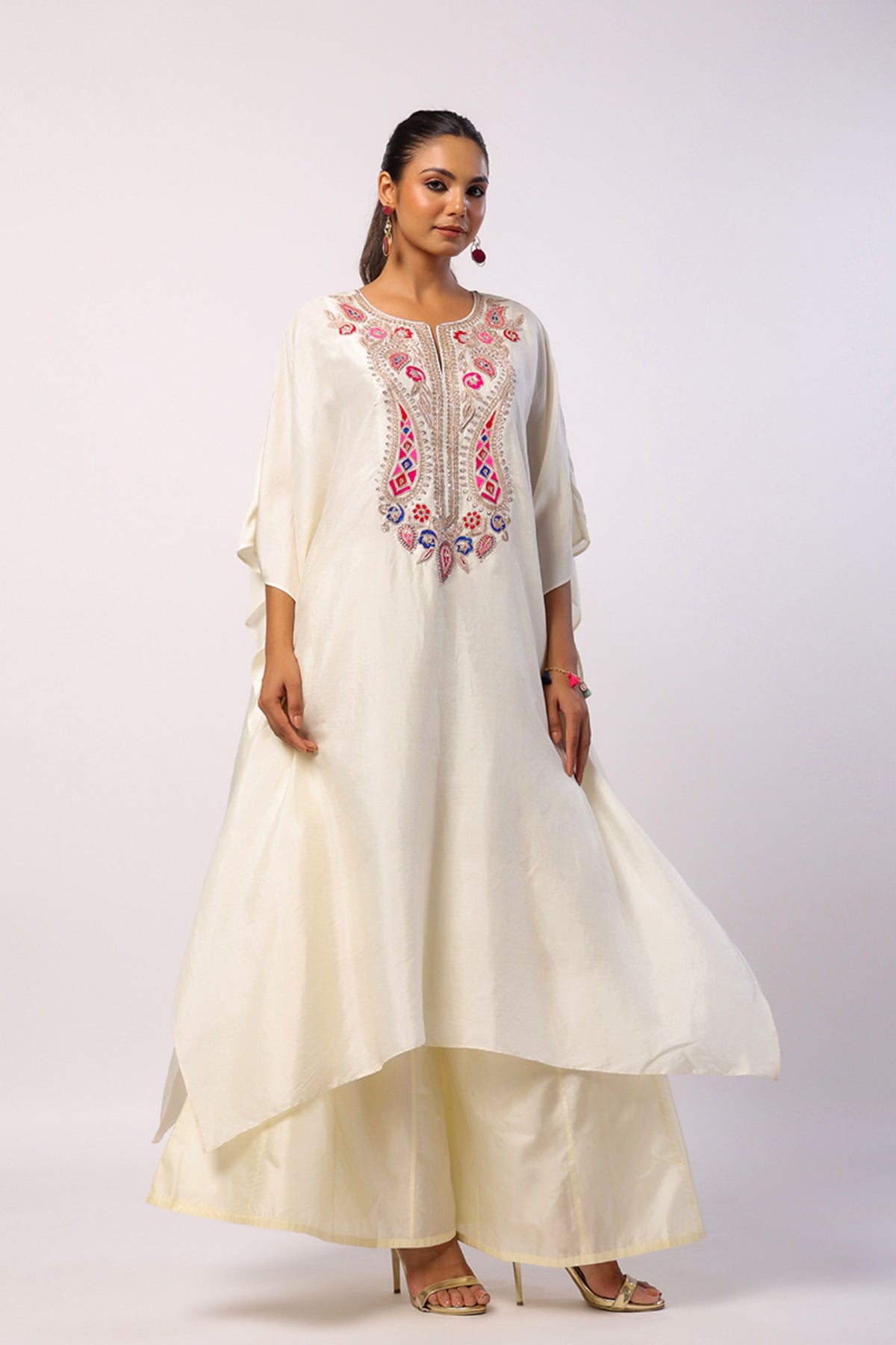 Navratan Ivory Kaftan Set