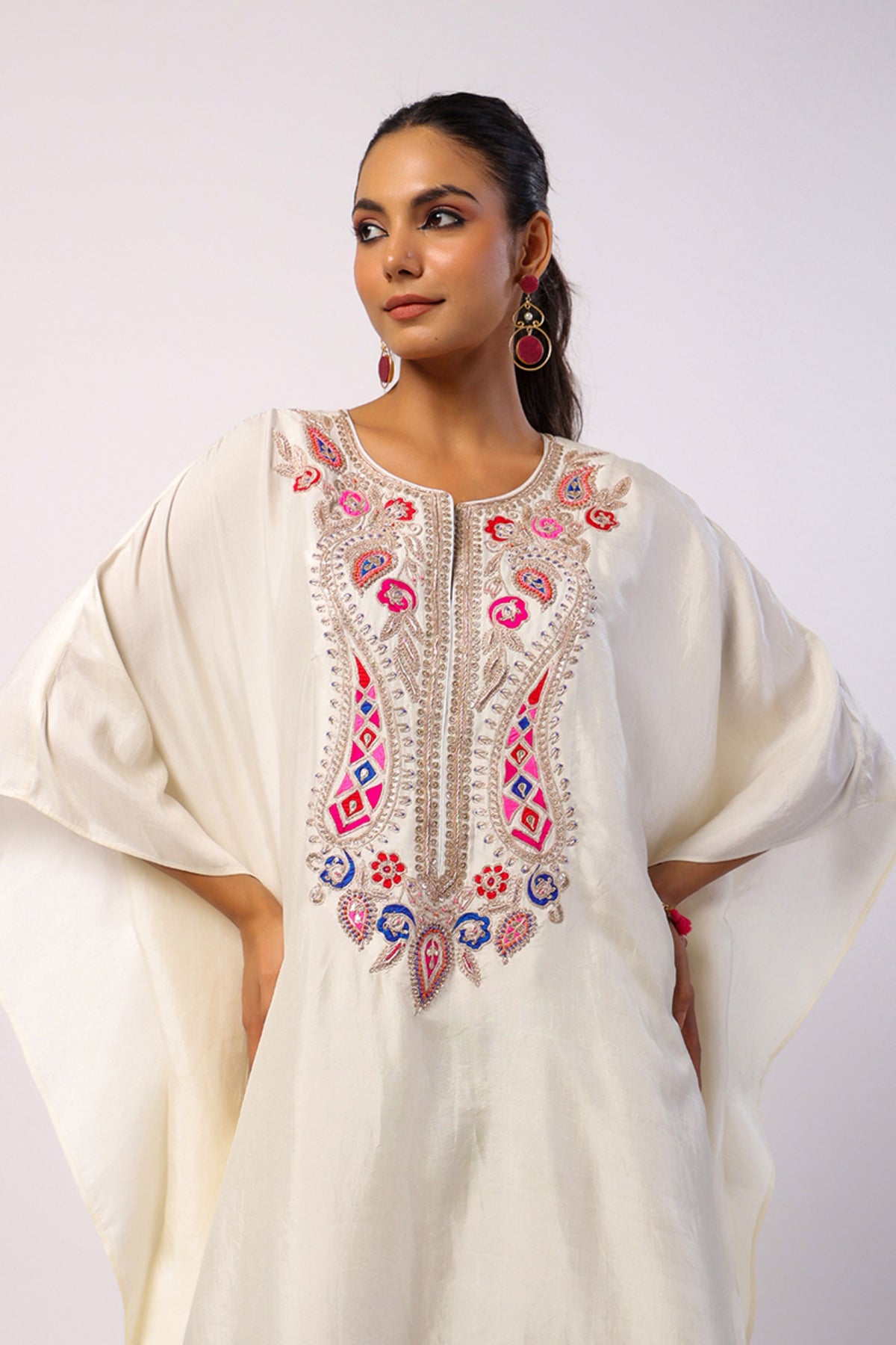 Navratan Ivory Kaftan Set