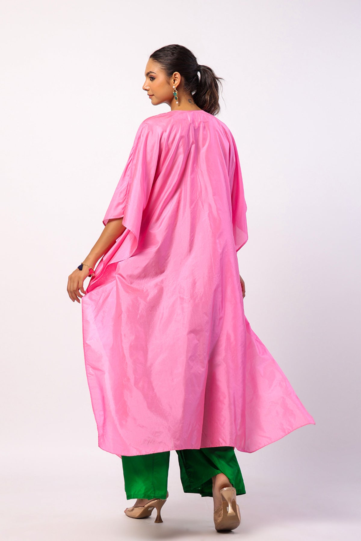 Navratan Pink Kaftan Set