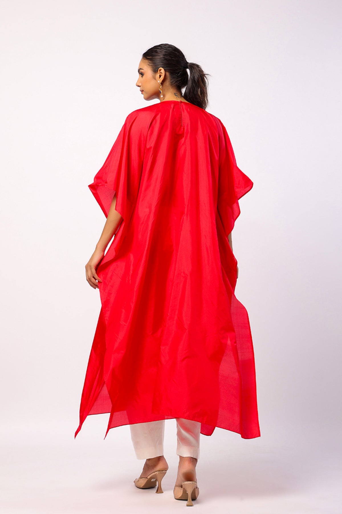 Resham Red Kaftan Set