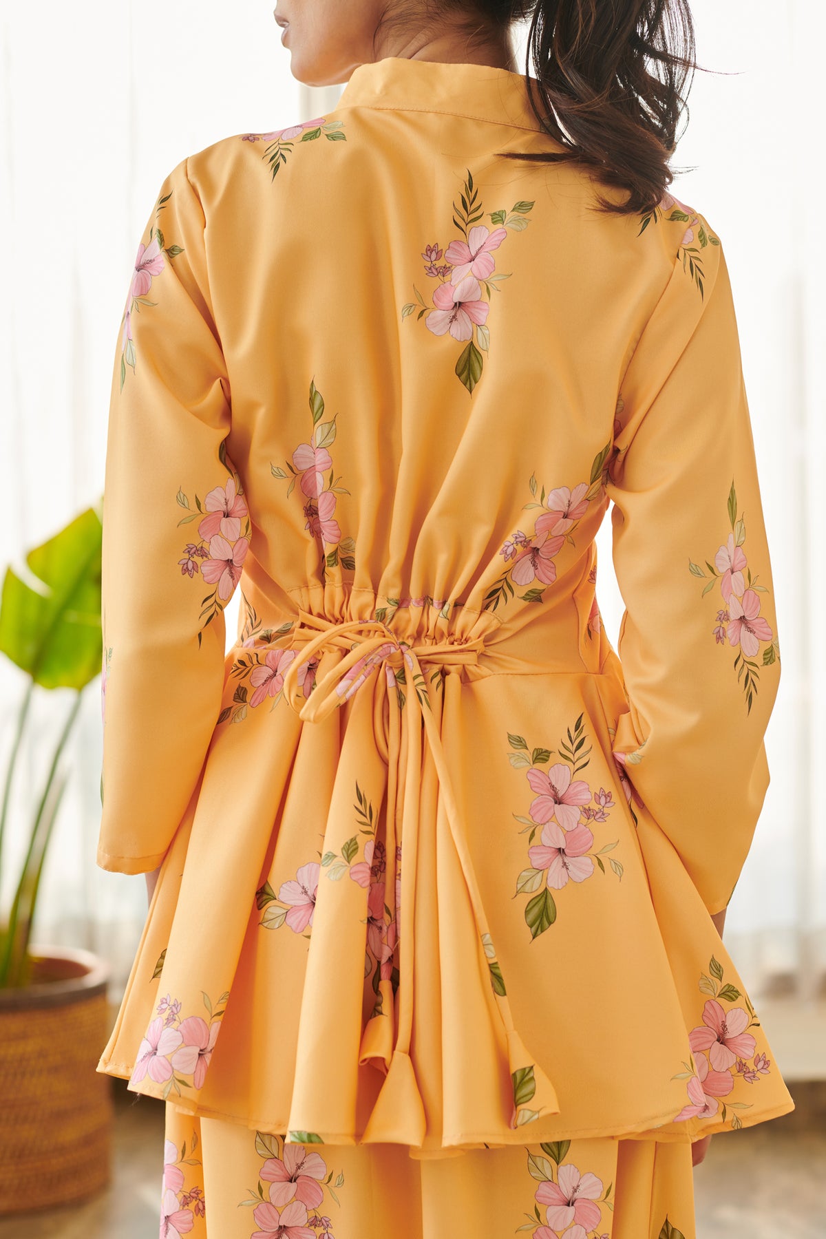 Jasmine Yellow Peplum Dhoti Jumpsuit