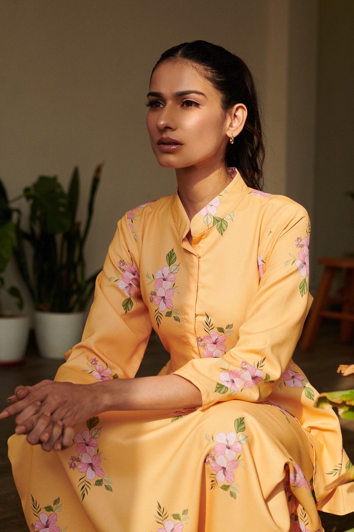 Jasmine Yellow Peplum Dhoti Jumpsuit