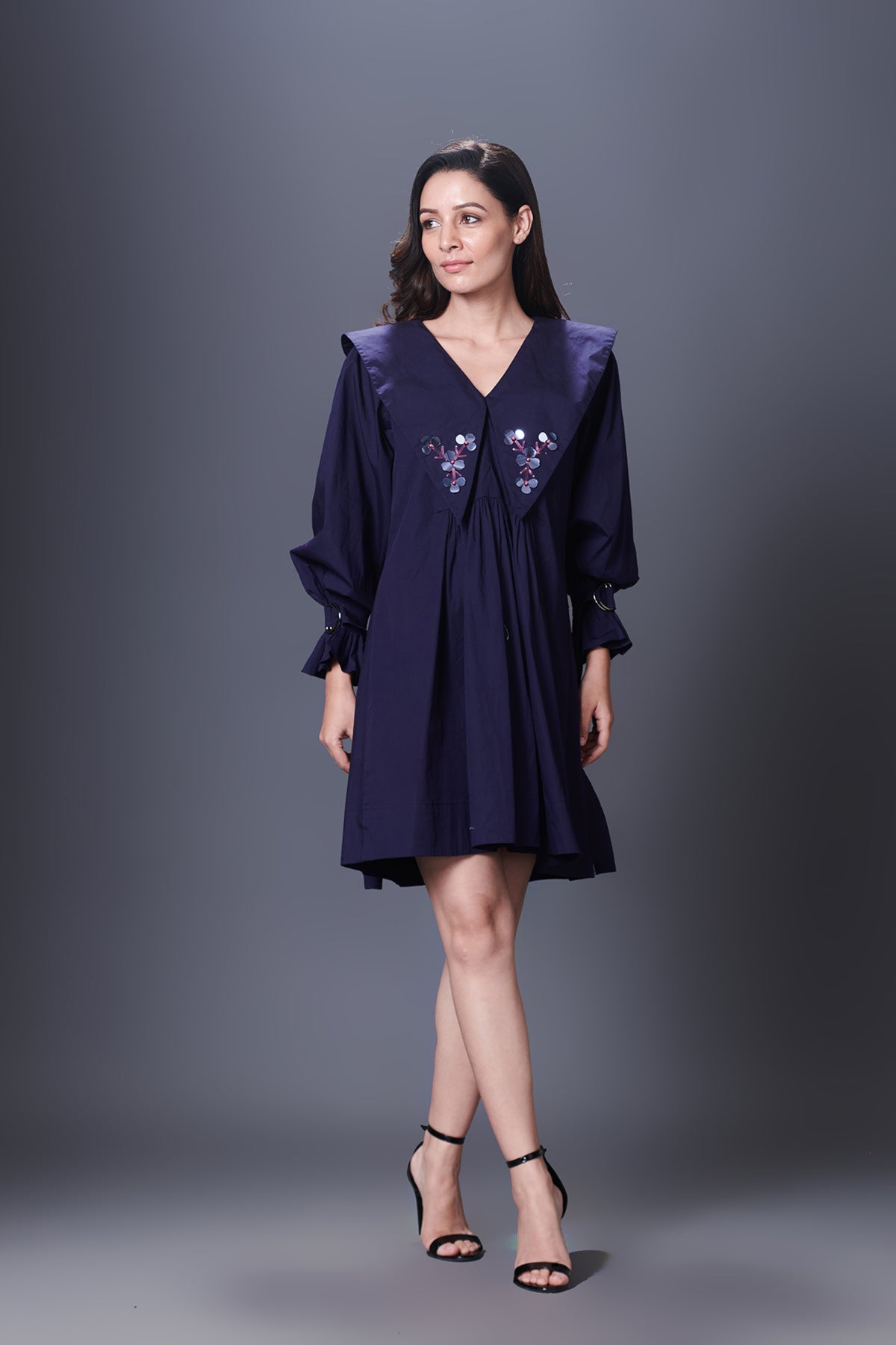 Purple Dress With Sailor Collars