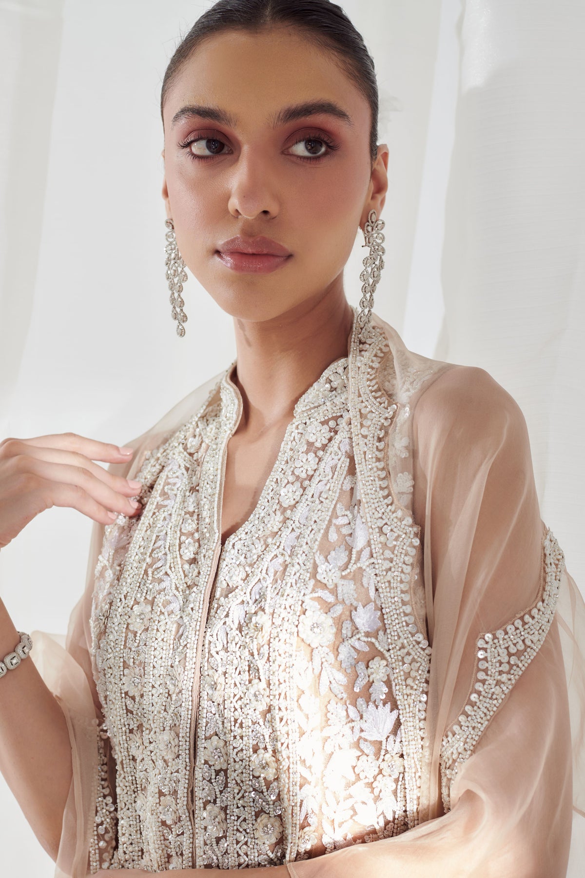 Beige Kurta Sharara Set