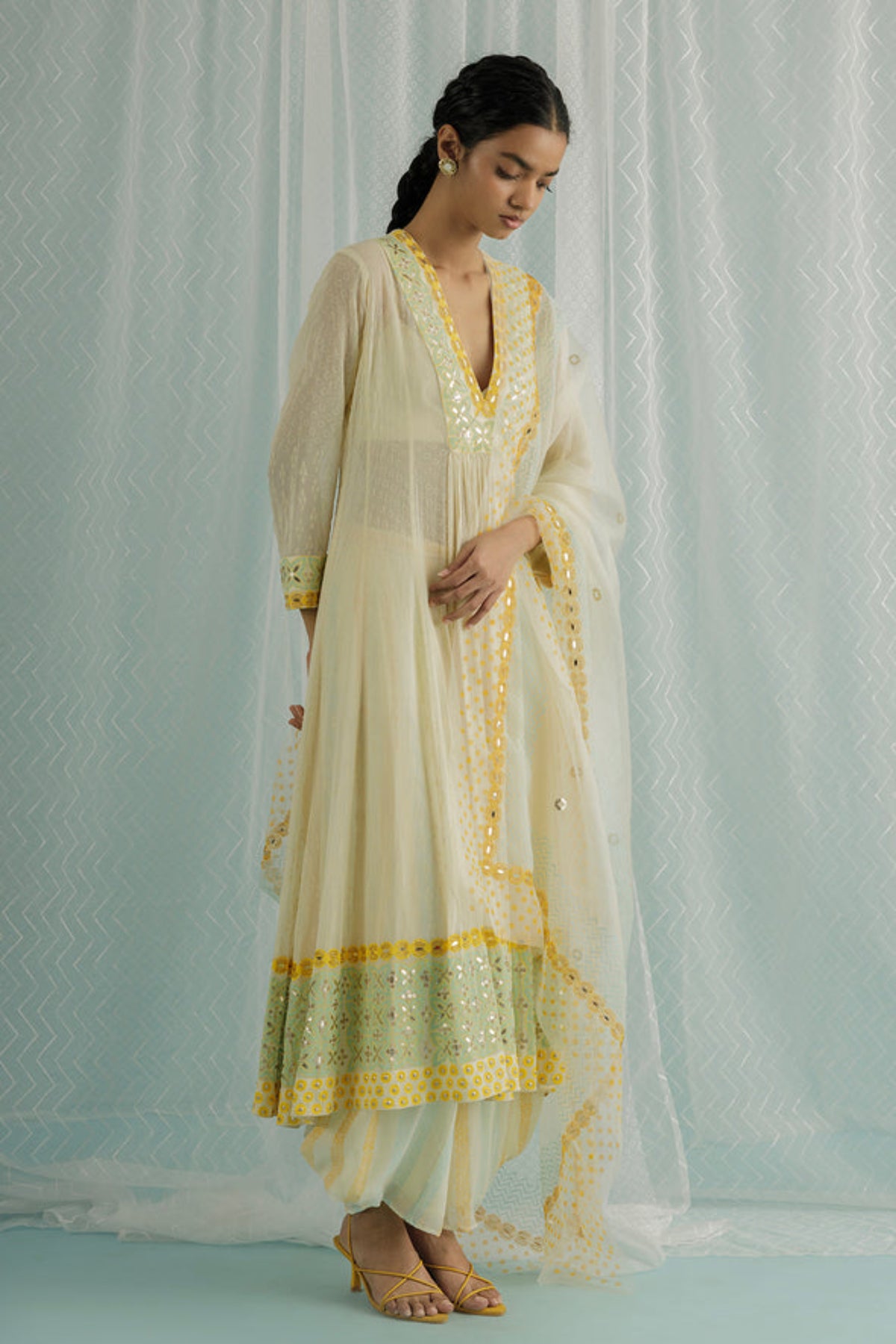 Ivory Noa Anarkali Set