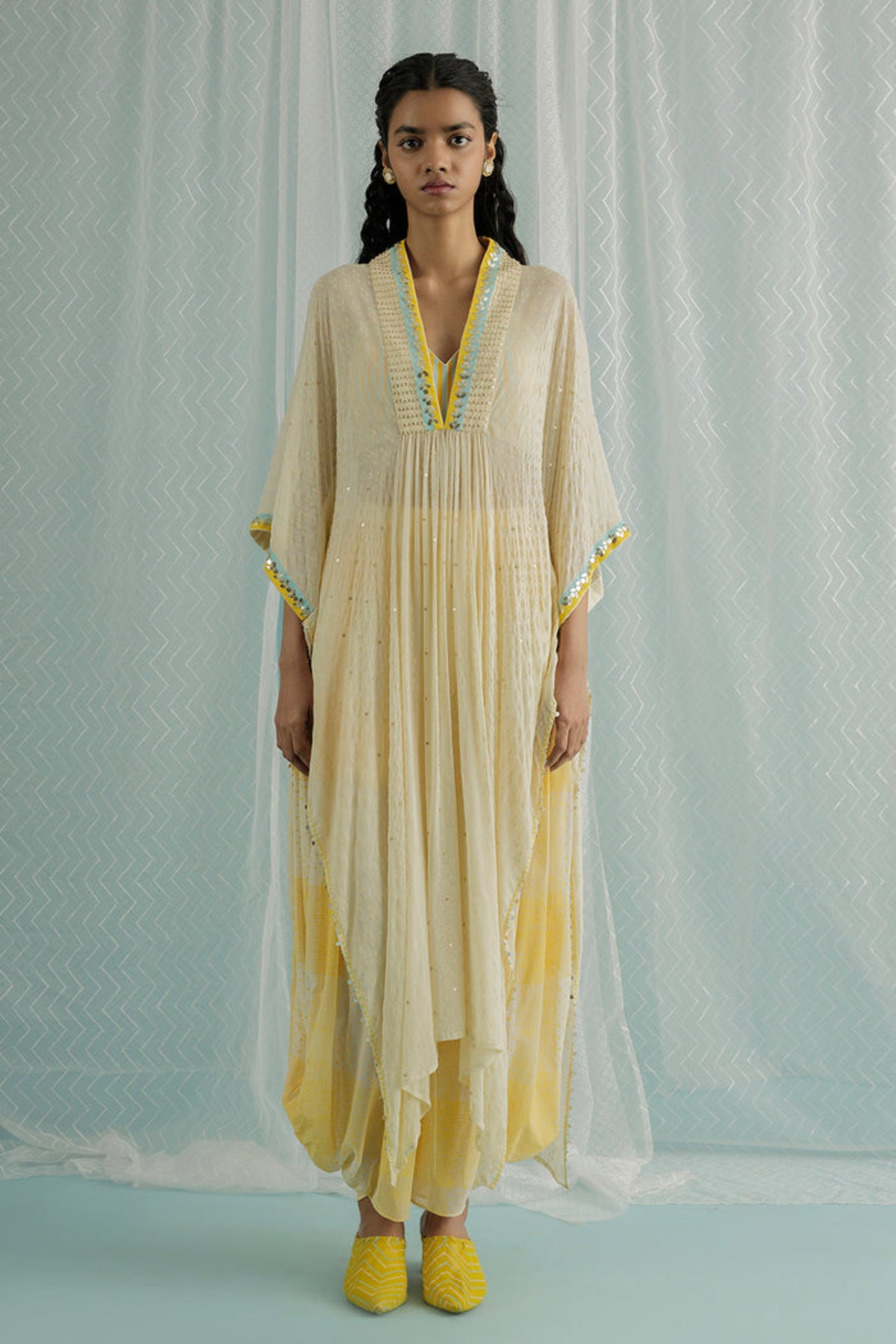 Ivory Clio Kaftan Set