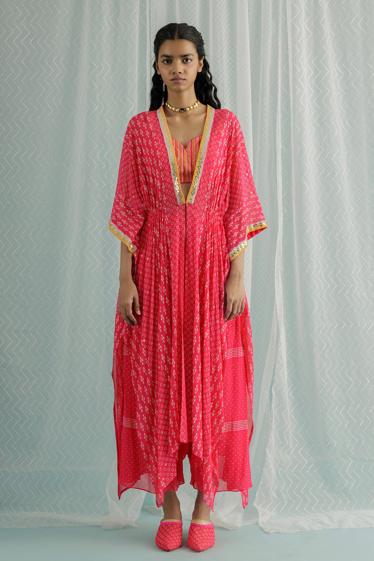 Fuschia Nino Kaftan Set