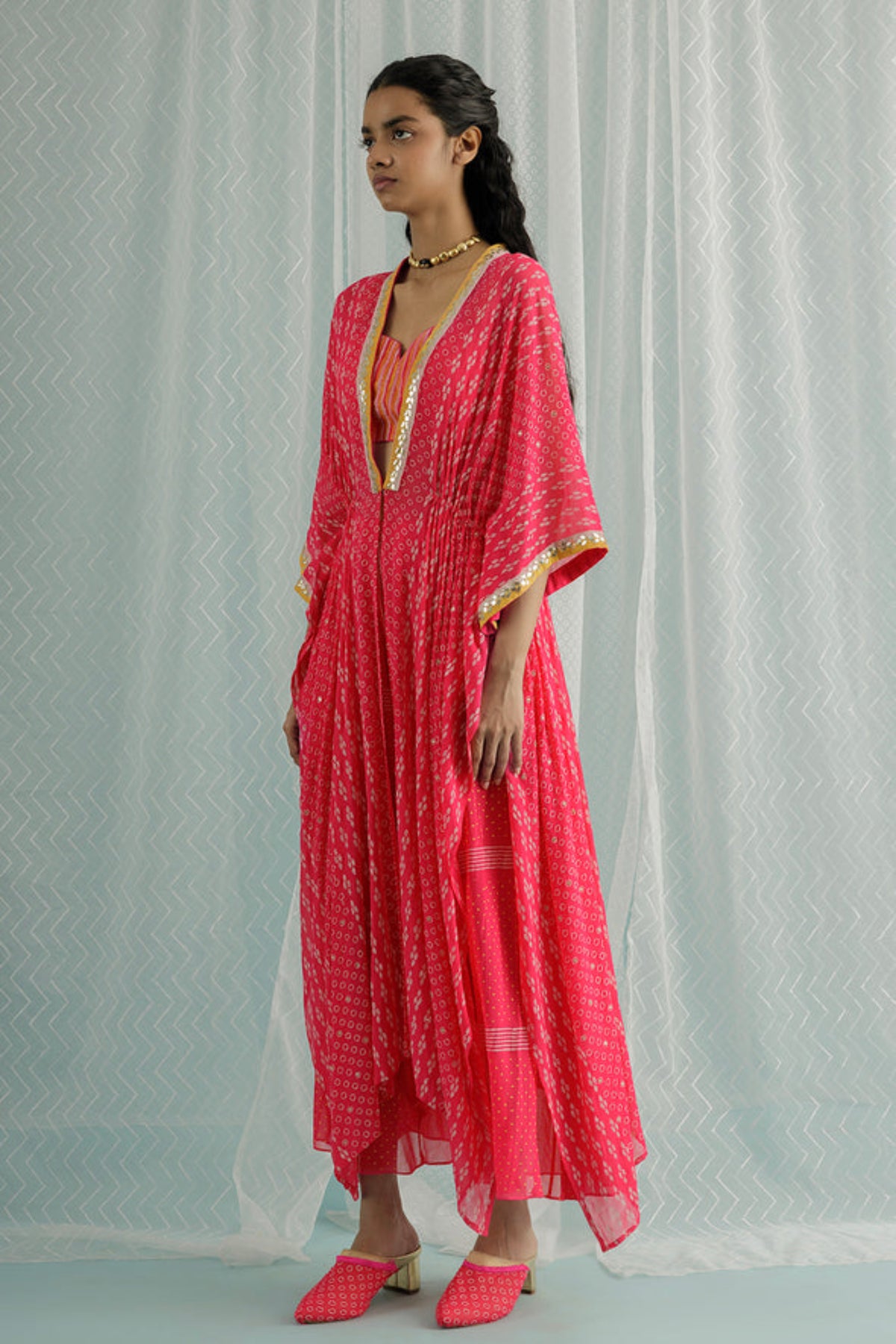 Fuschia Nino Kaftan Set