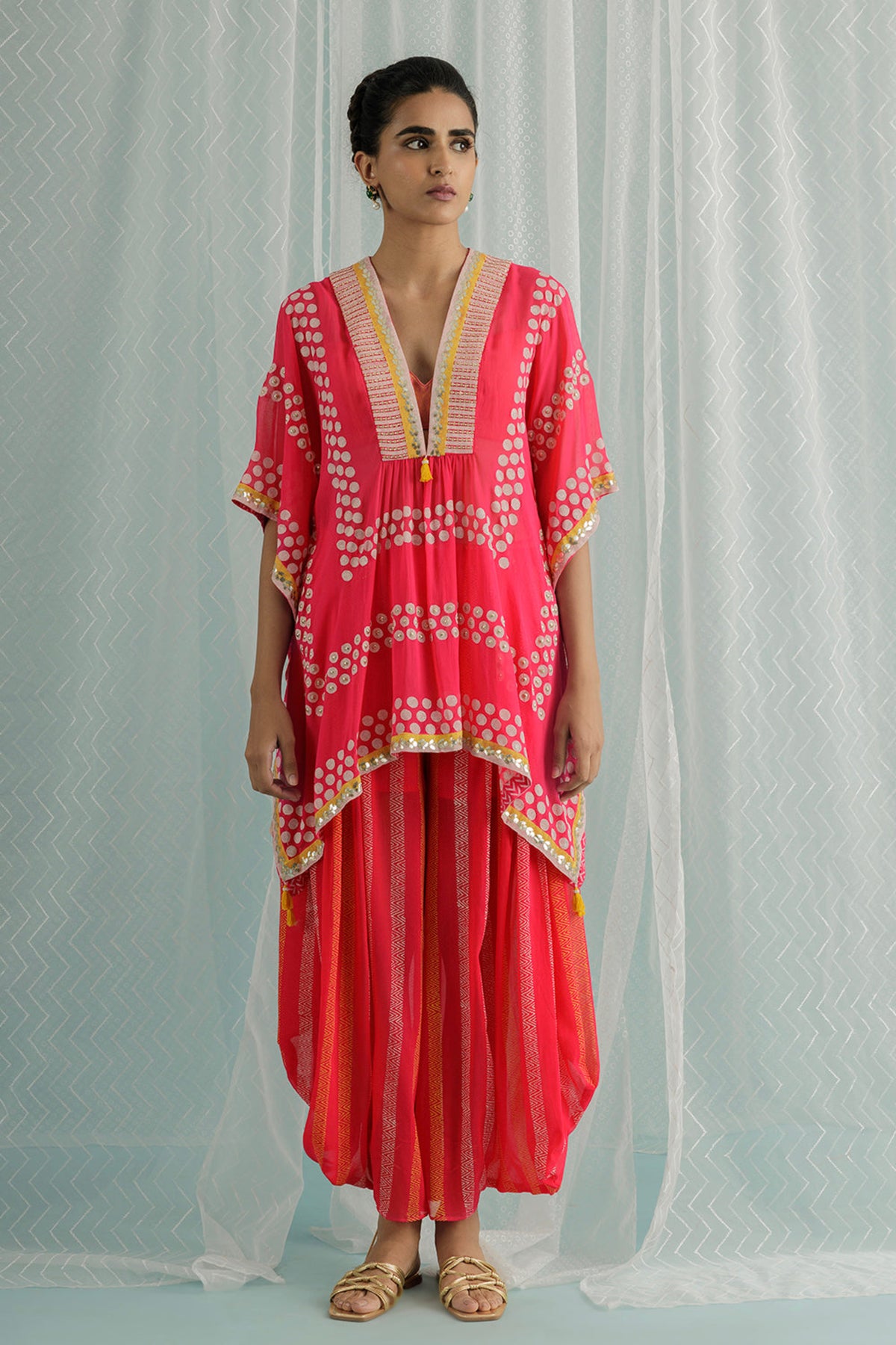 Fuschia Emi Kaftan Set