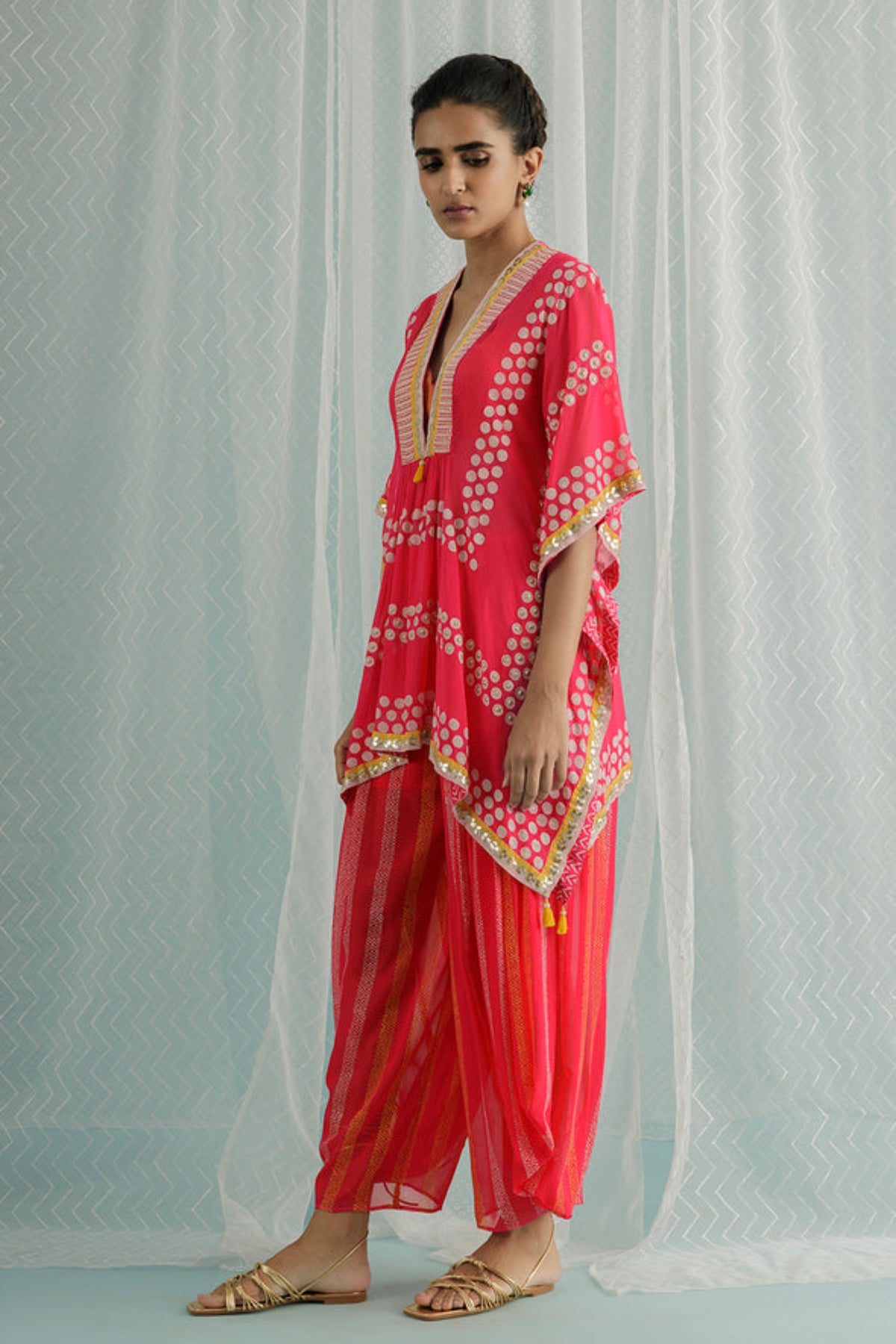 Fuschia Emi Kaftan Set