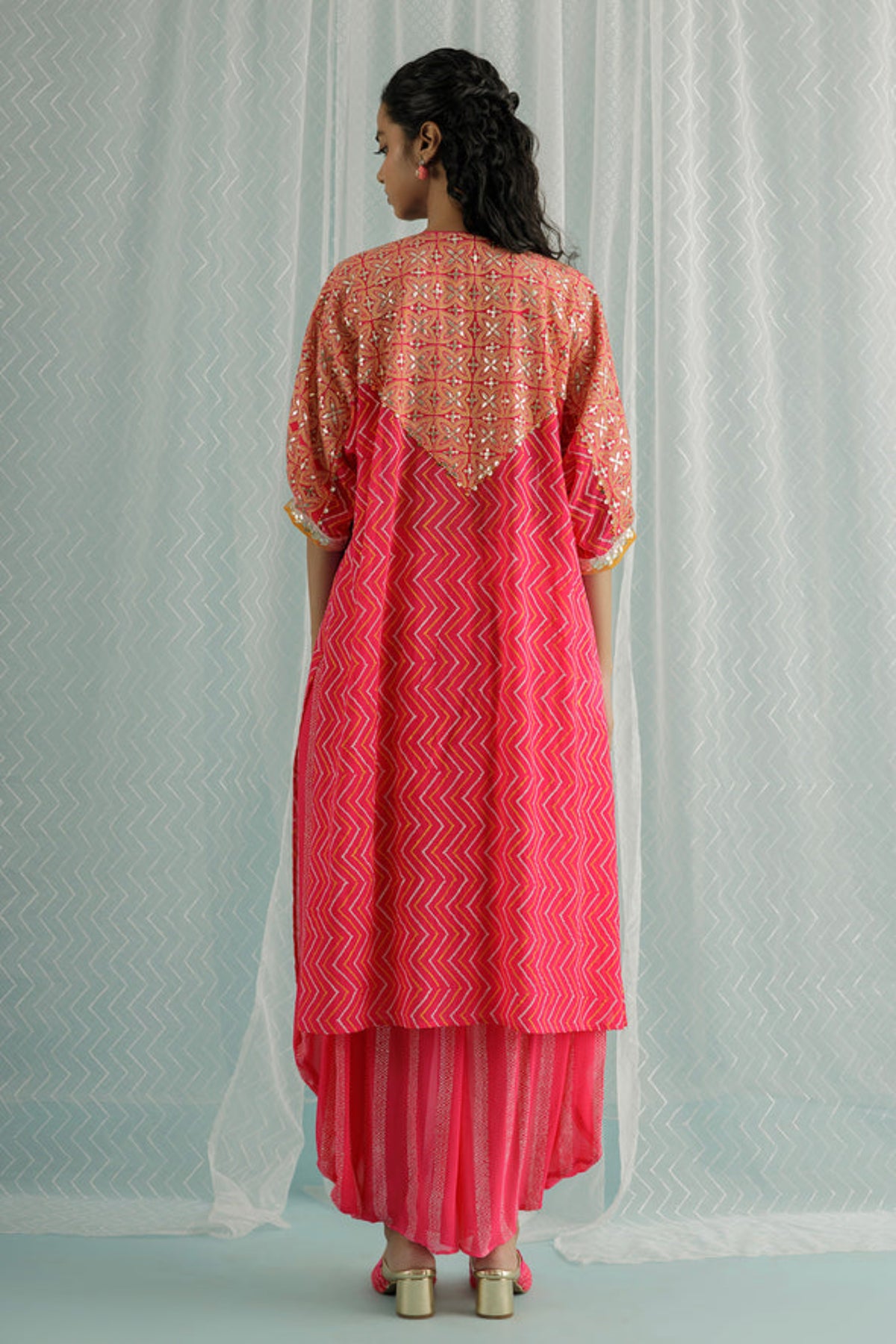 Fuschia Choga Kurta Set