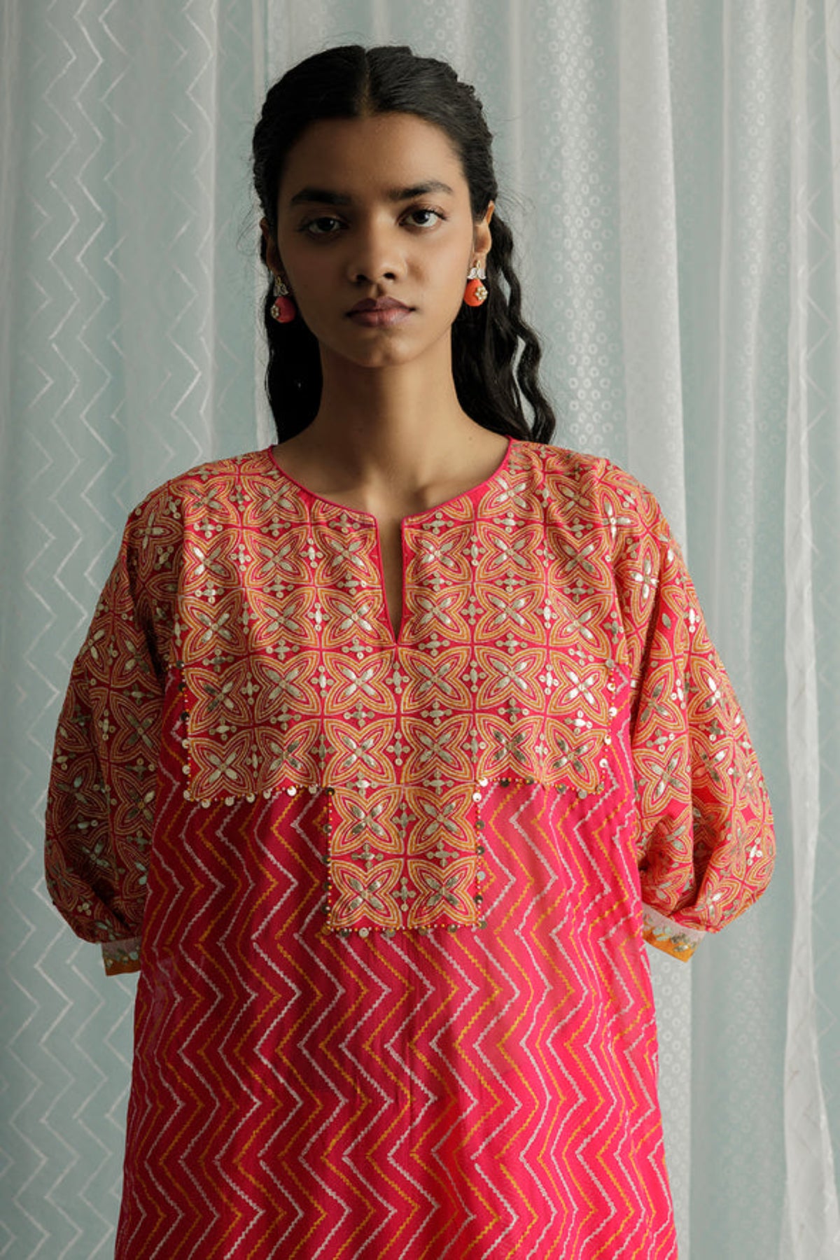 Fuschia Choga Kurta Set