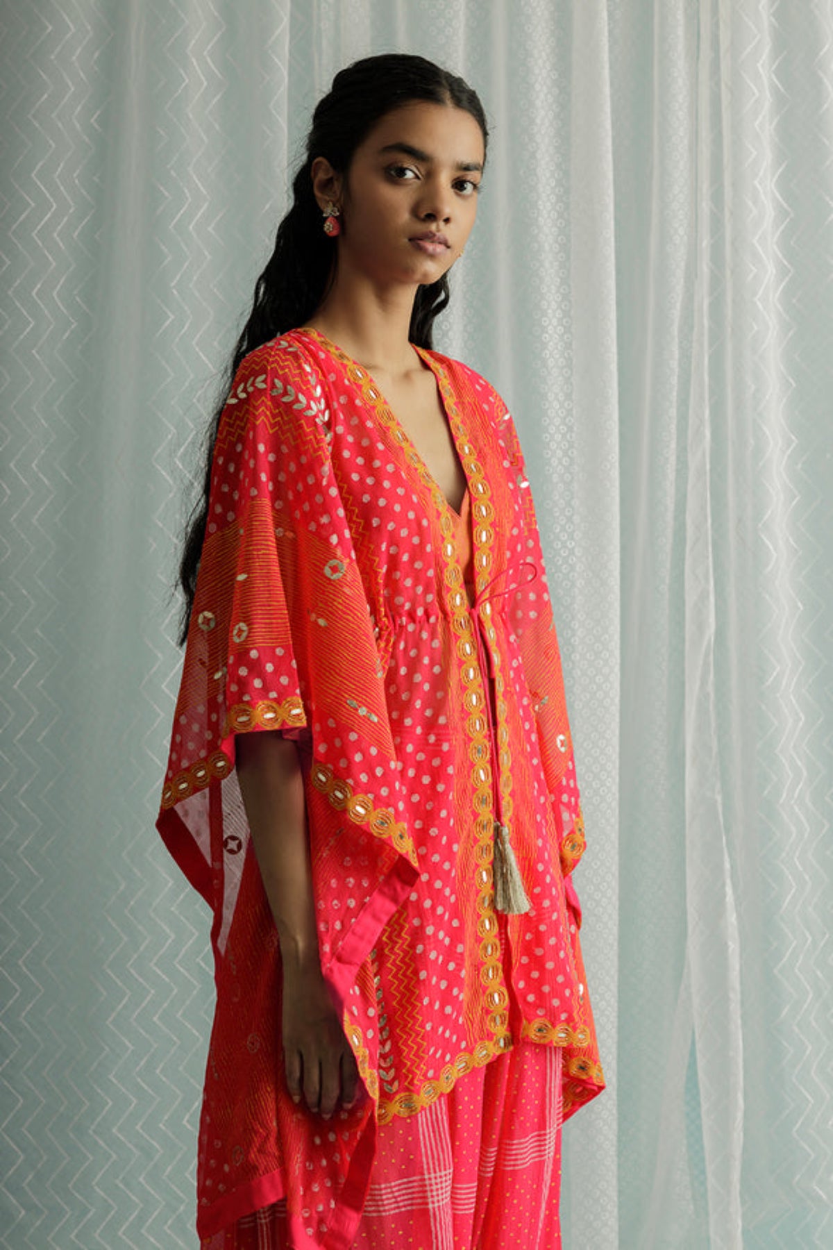 Fuschia Shazi Short Kaftan Set