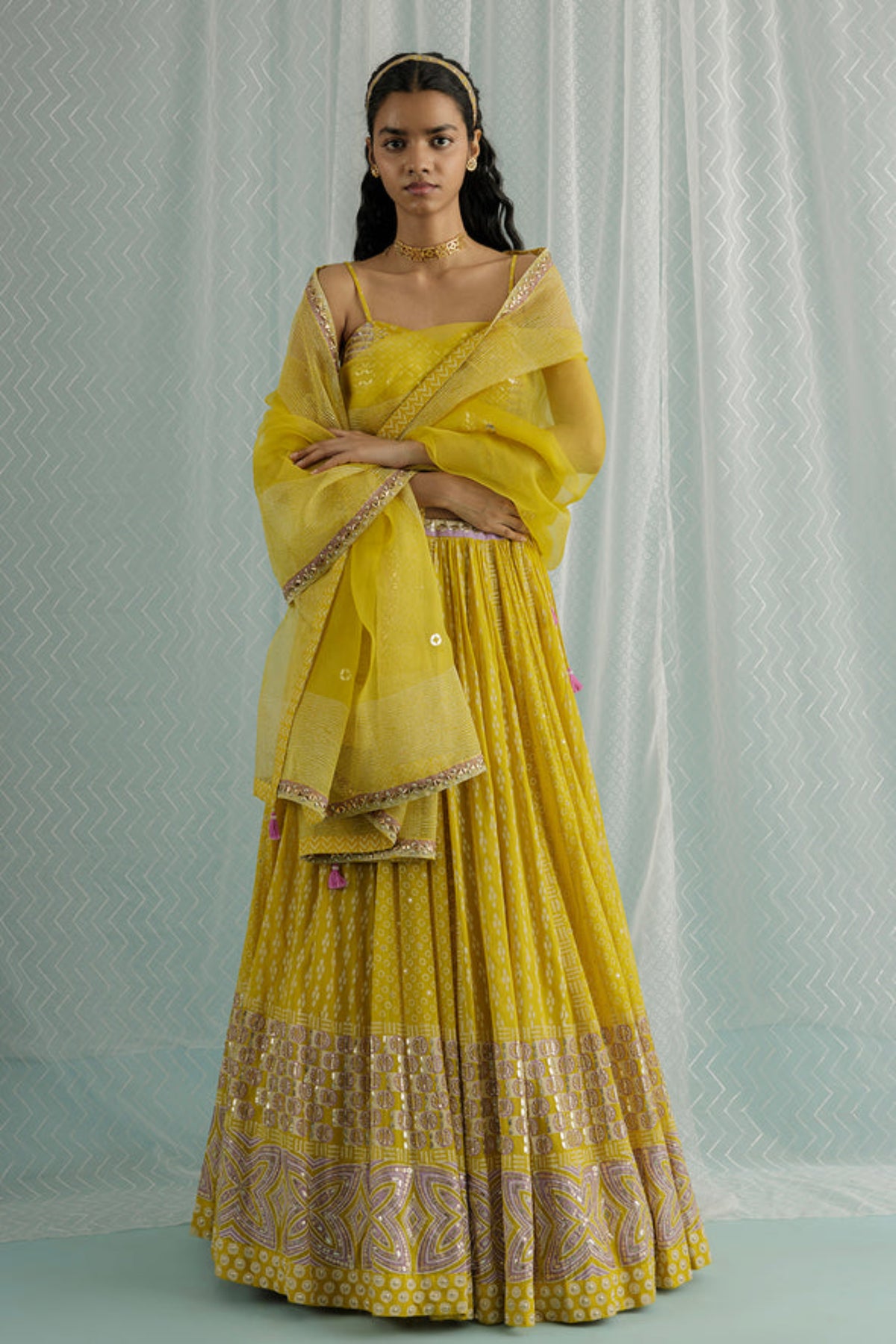 Canary Aria Lehenga Set