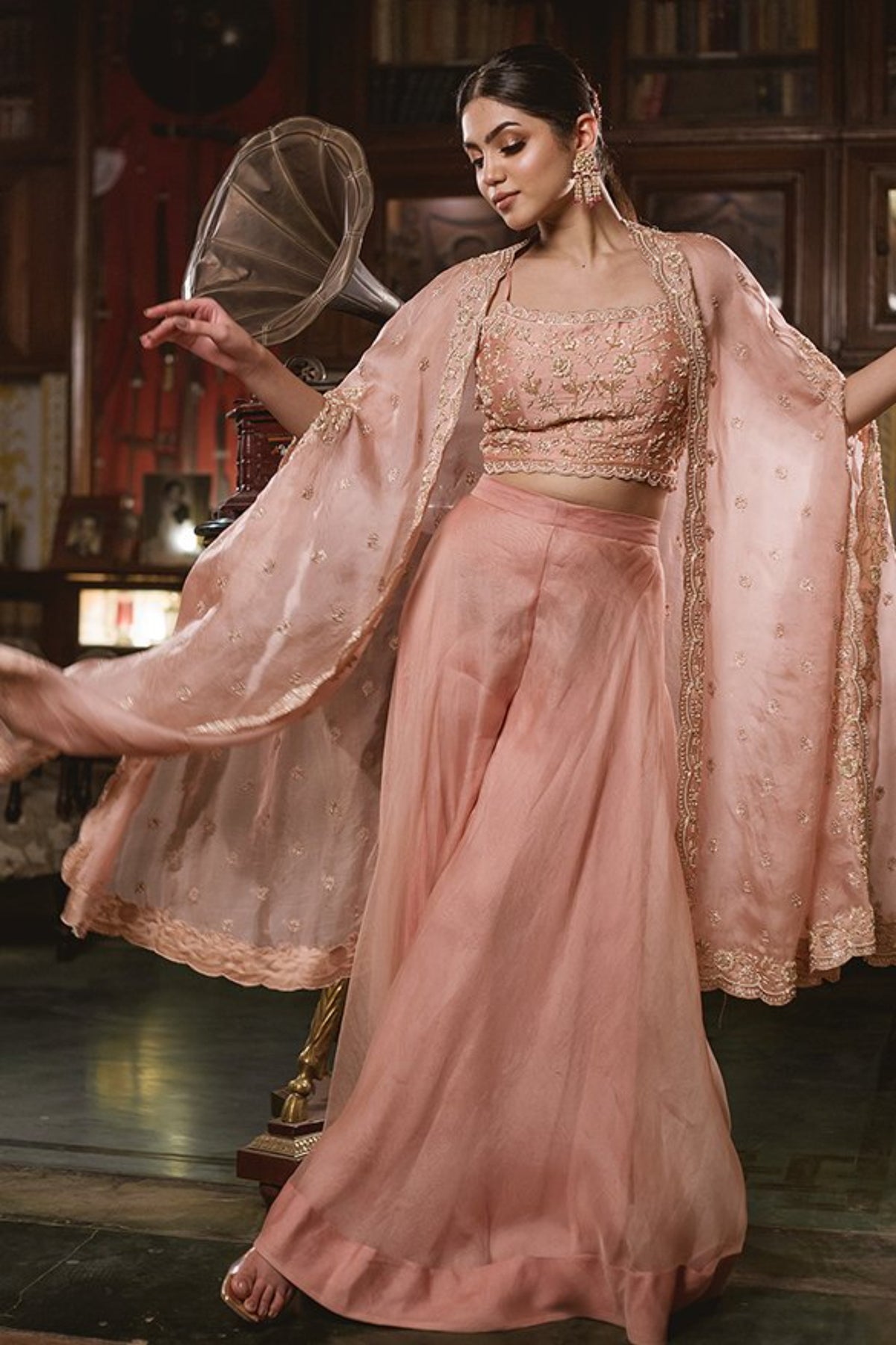 Soft Rose Gold Lehenga Set