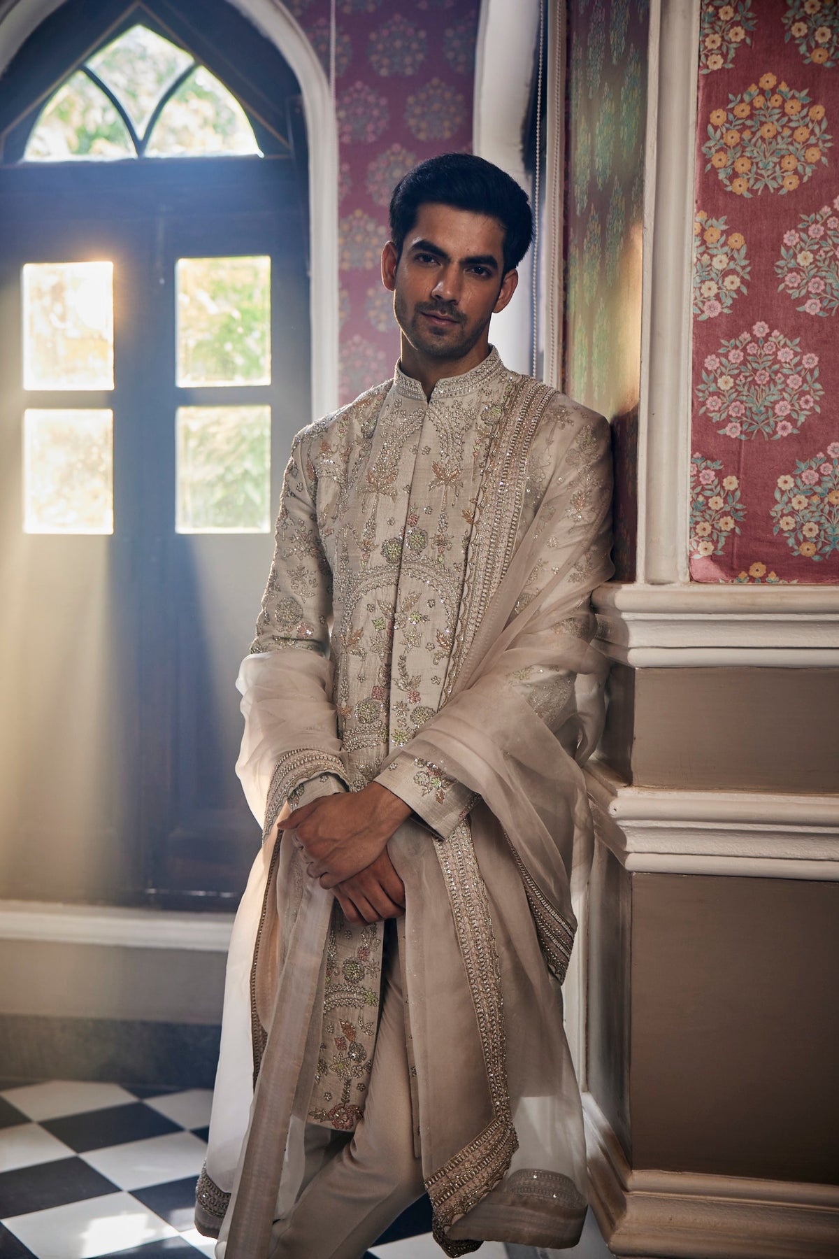 Whisper Grey Sherwani Set