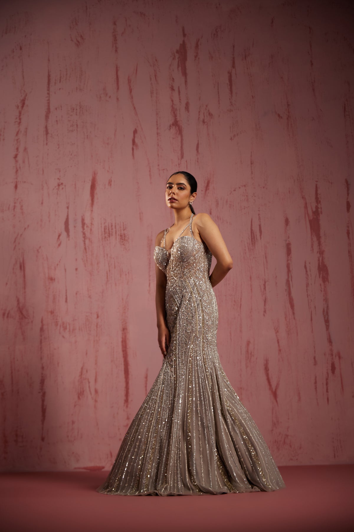 Sandrine Silver Gown