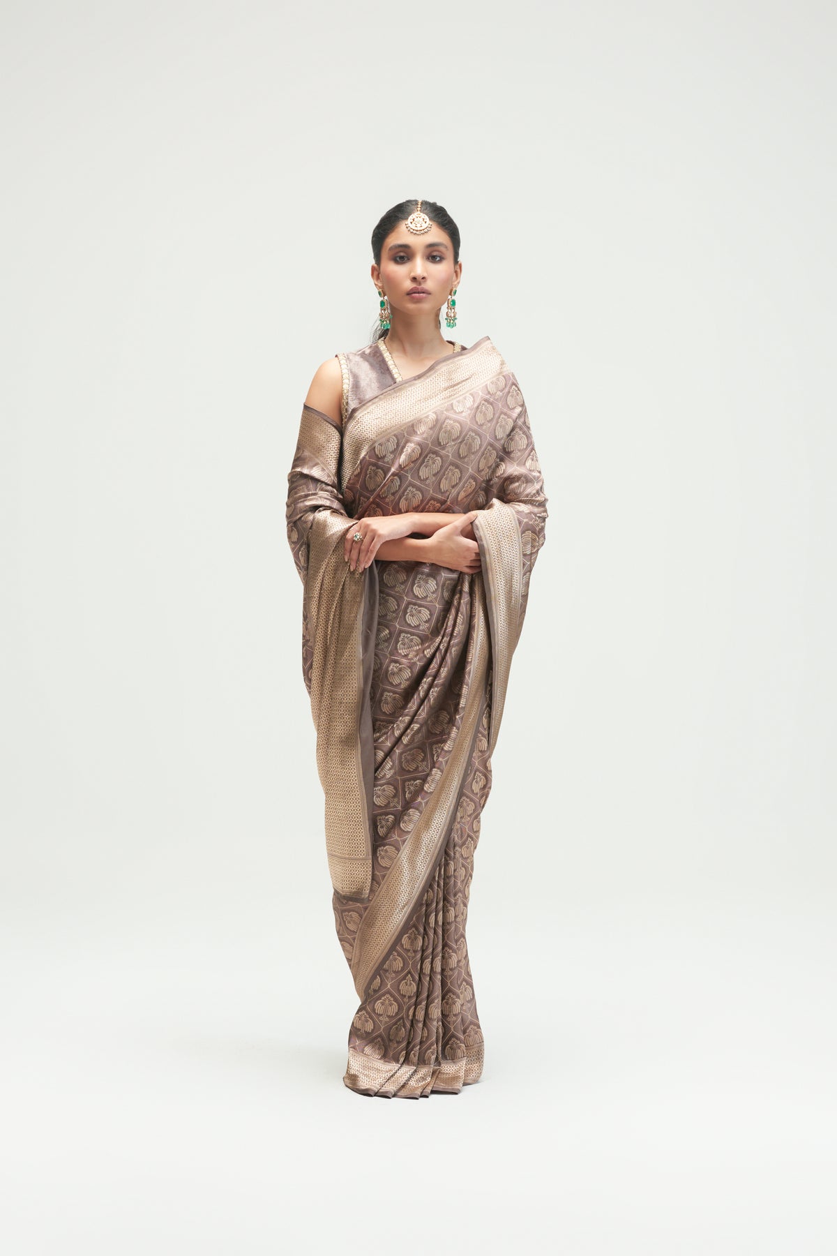 Sumer Mud Brown Saree