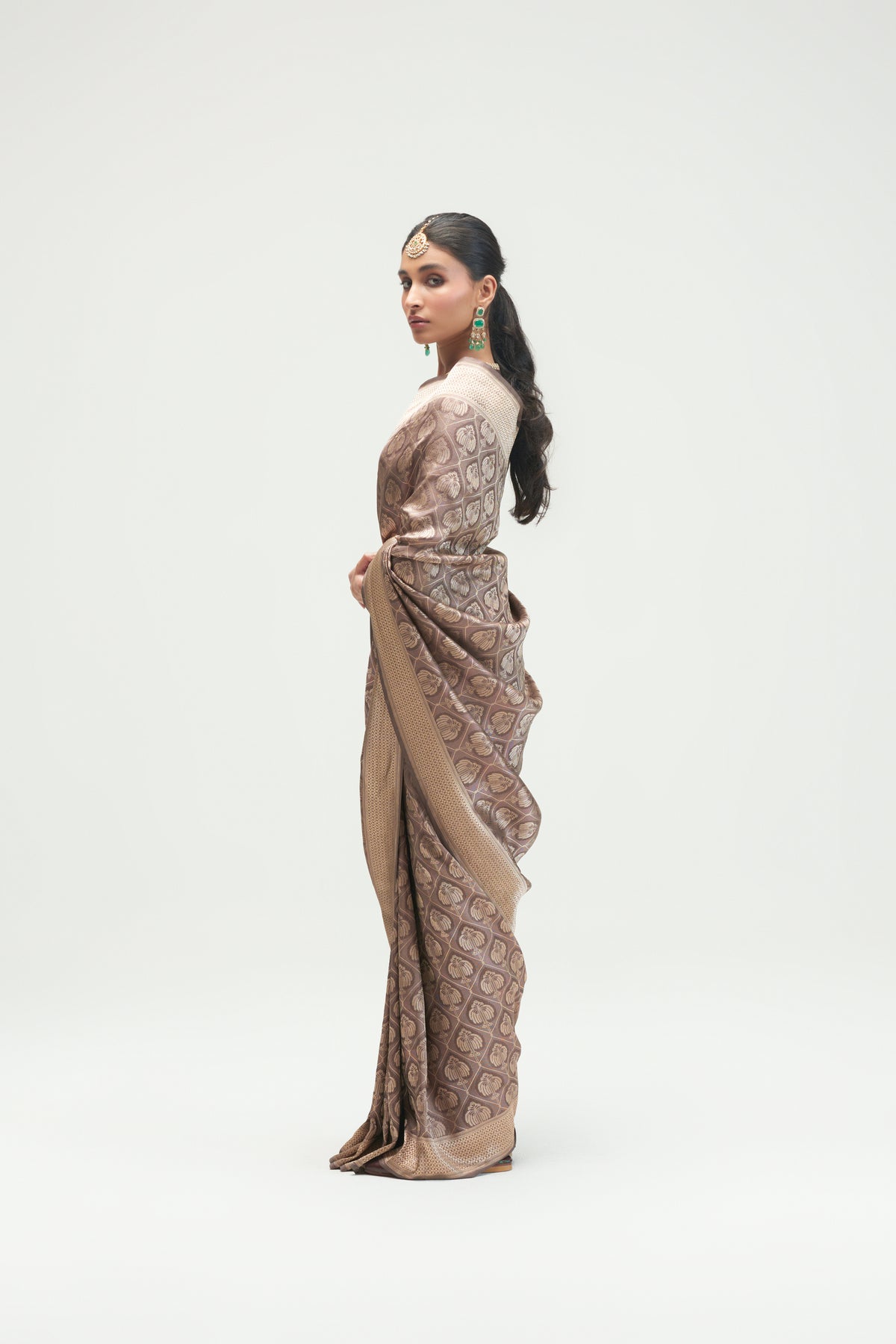 Sumer Mud Brown Saree