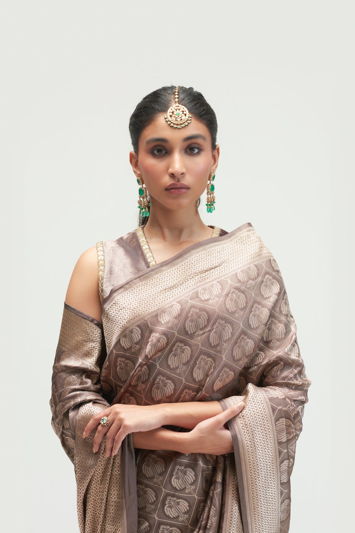 Sumer Mud Brown Saree