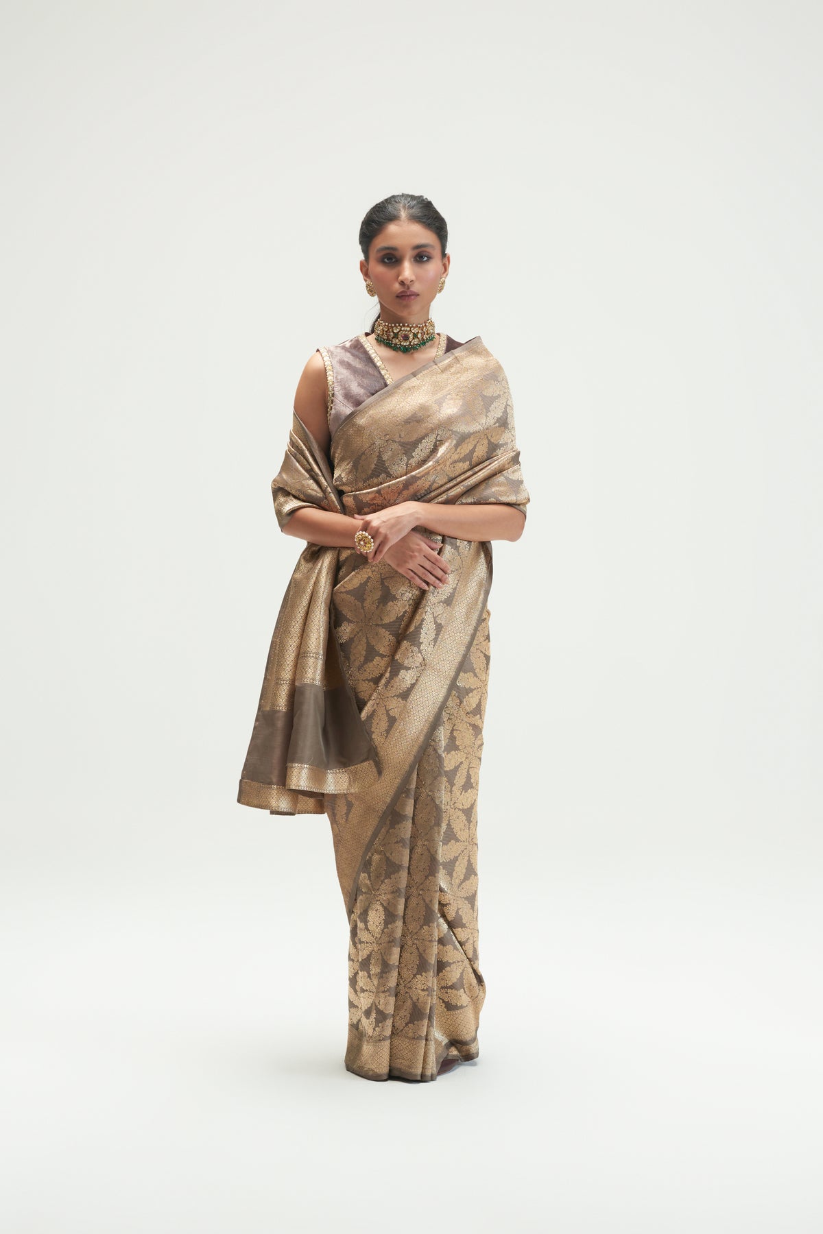 Nasreen Shadow Grey Saree