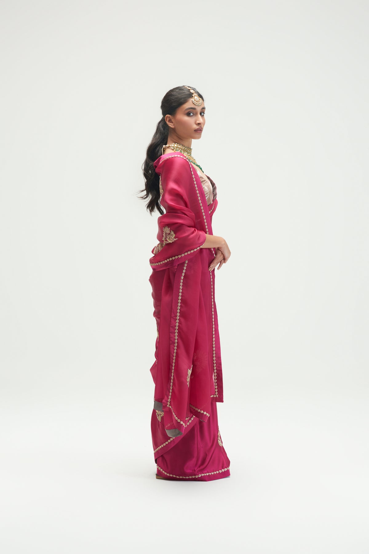 Saigon Embroidered Mulberry Saree