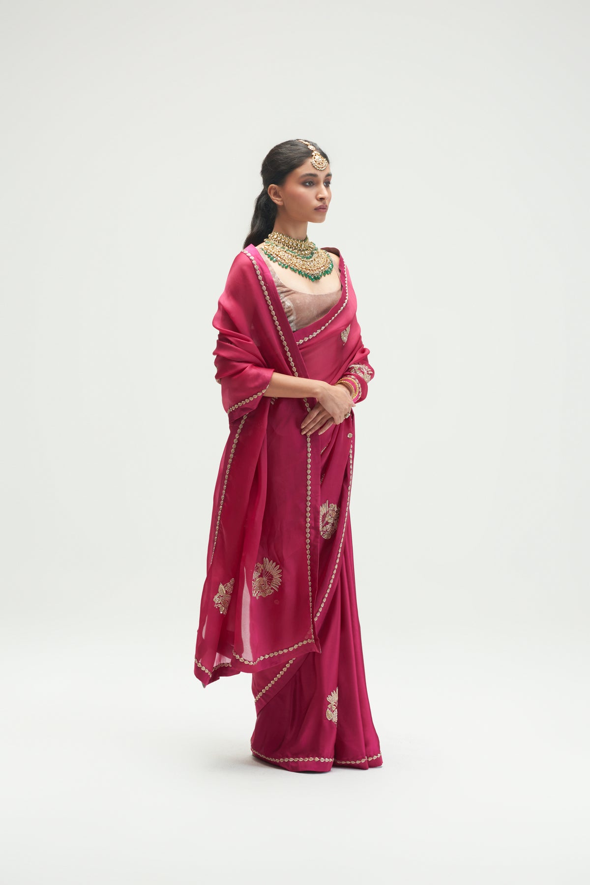 Saigon Embroidered Mulberry Saree